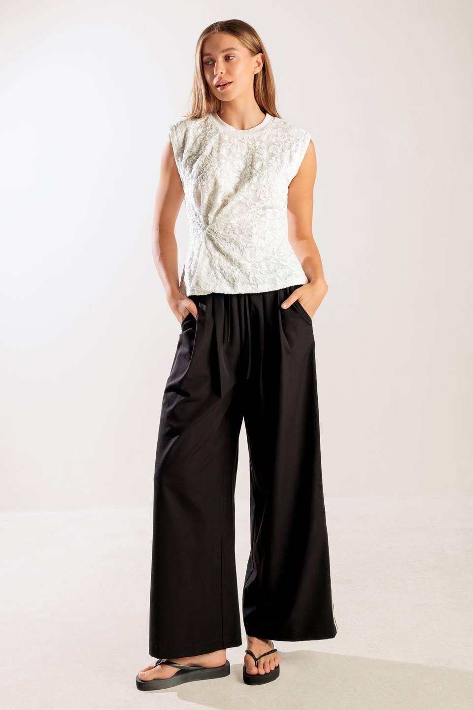 Hidden Smiles White Woven Lace Top