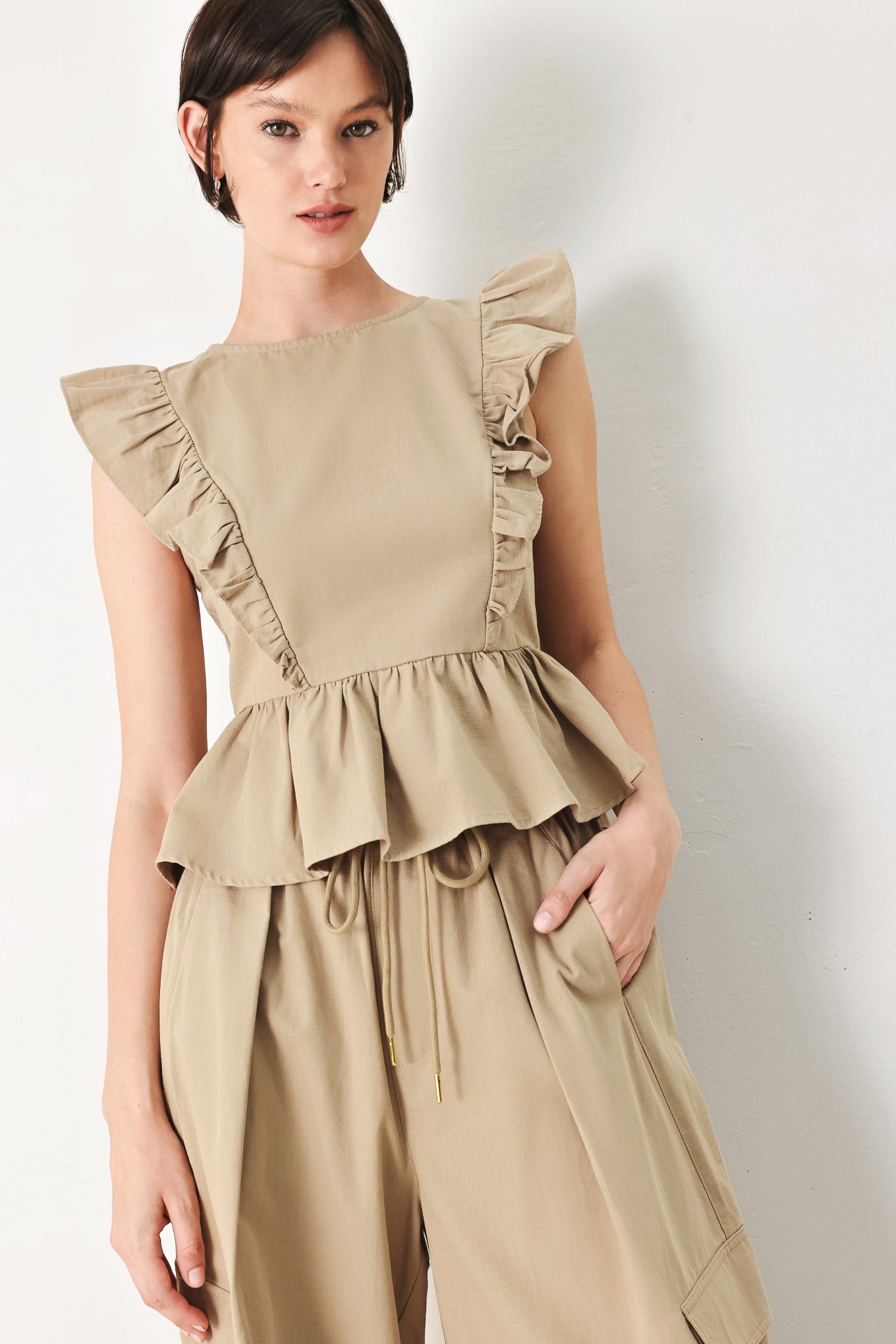 White Blossom Woven Top