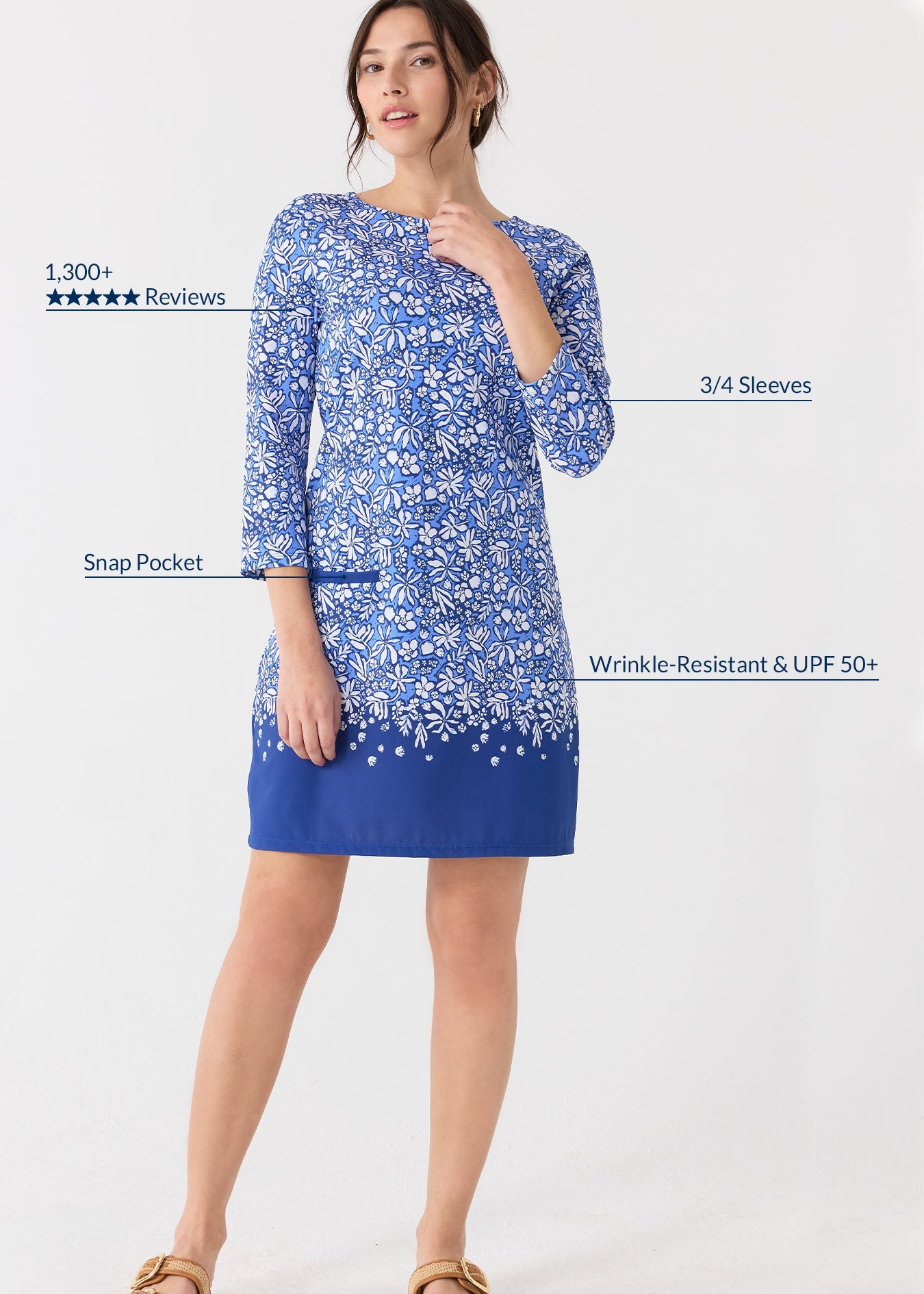 Seaside Floral Cabana Shift Dress | Includes Plus Size