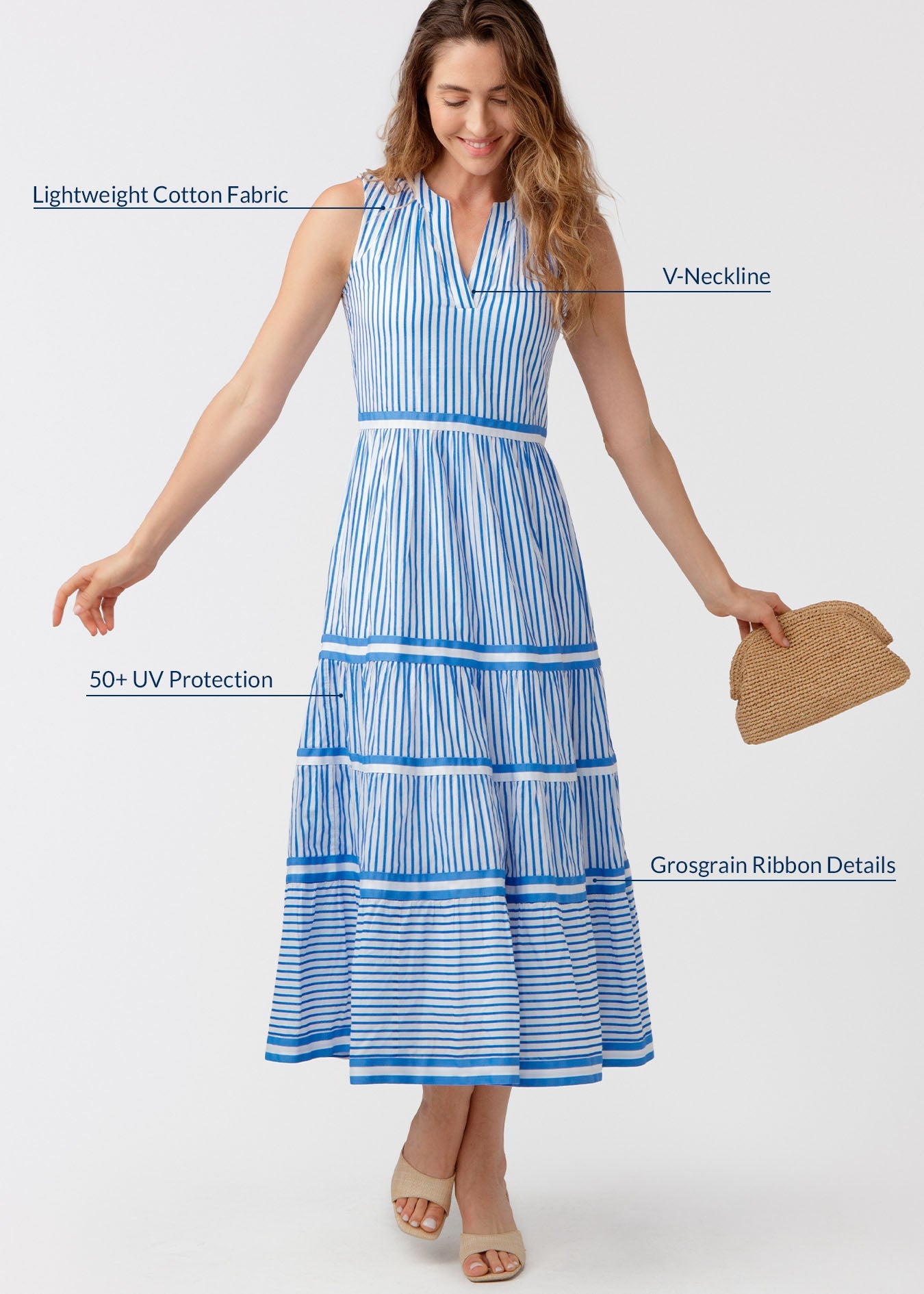 Flora Sleeveless Tiered Maxi Dress