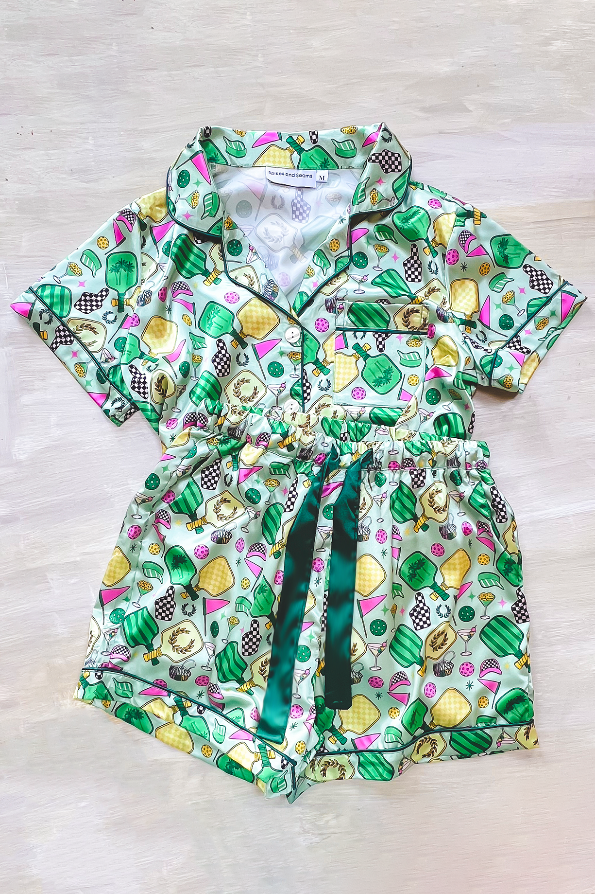 Fun & Games Pickleball Satin Pajamas