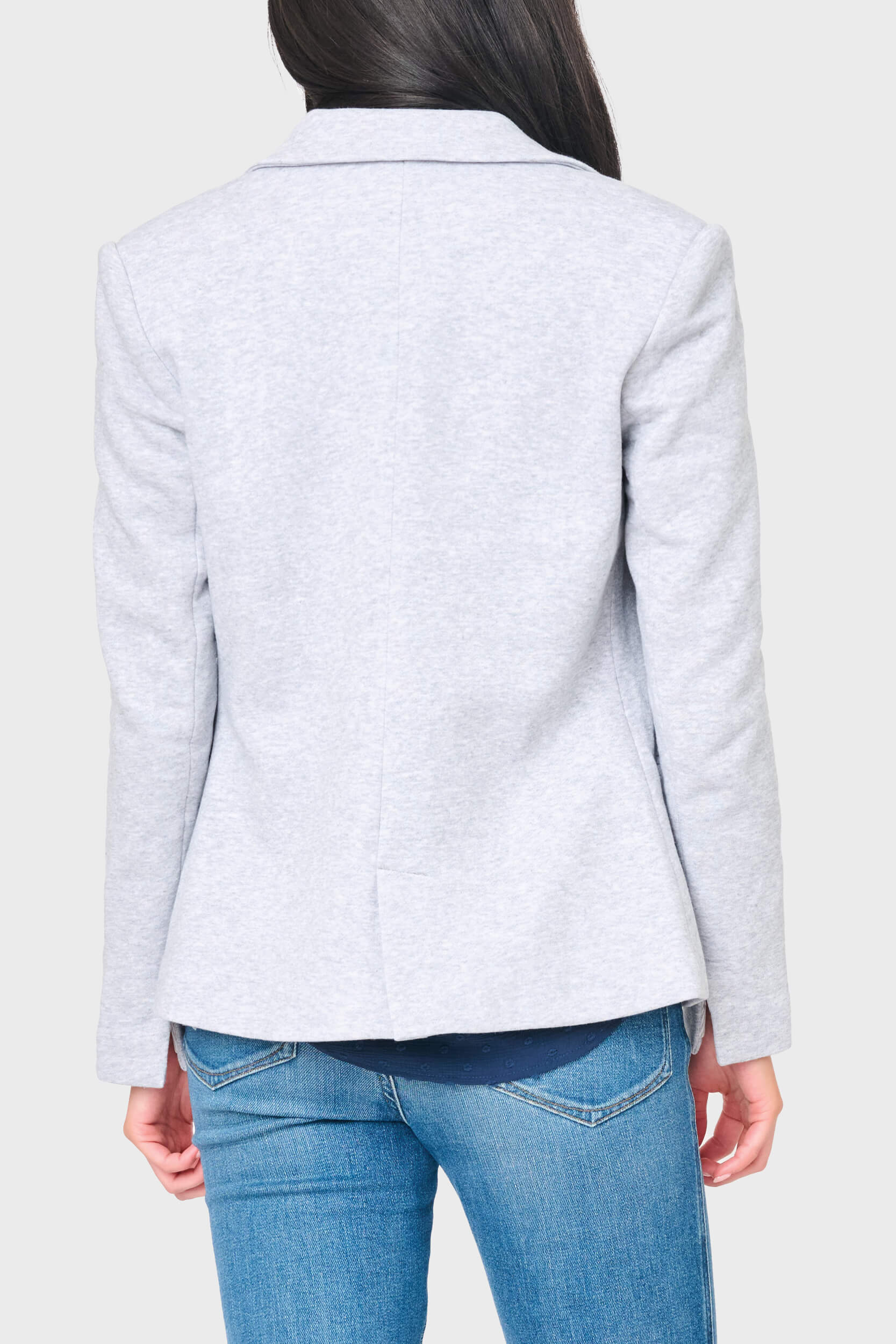 Double Breasted Blazer In Heather Grey