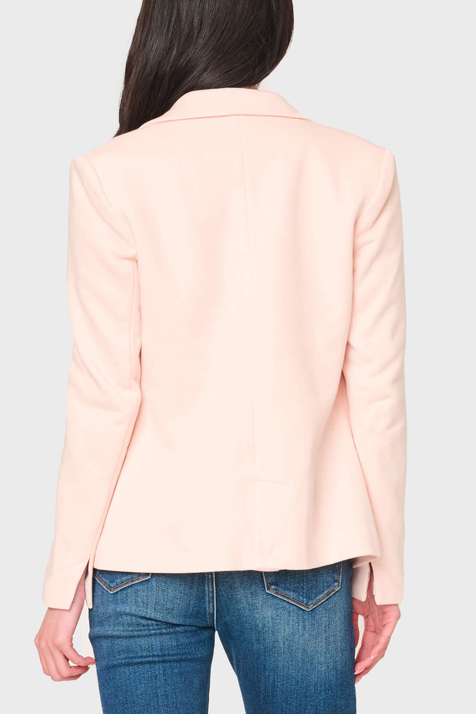 Double Breasted Blazer In Pearl Blush