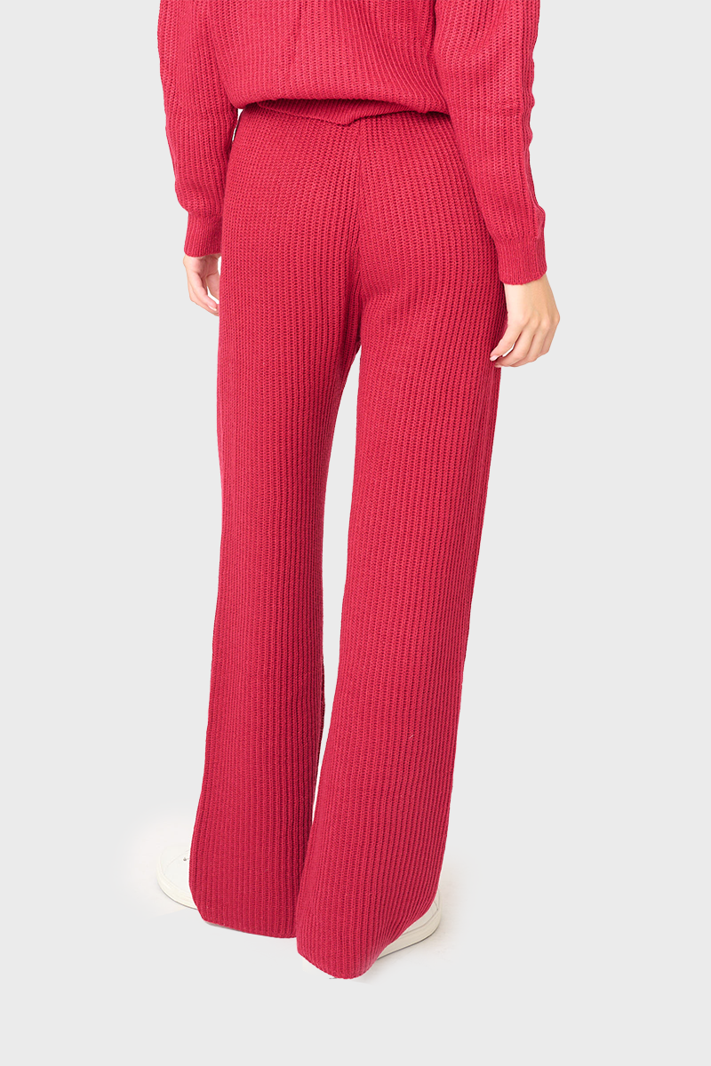 Drawstring Pull On Ribbed Sweater Knit Pant