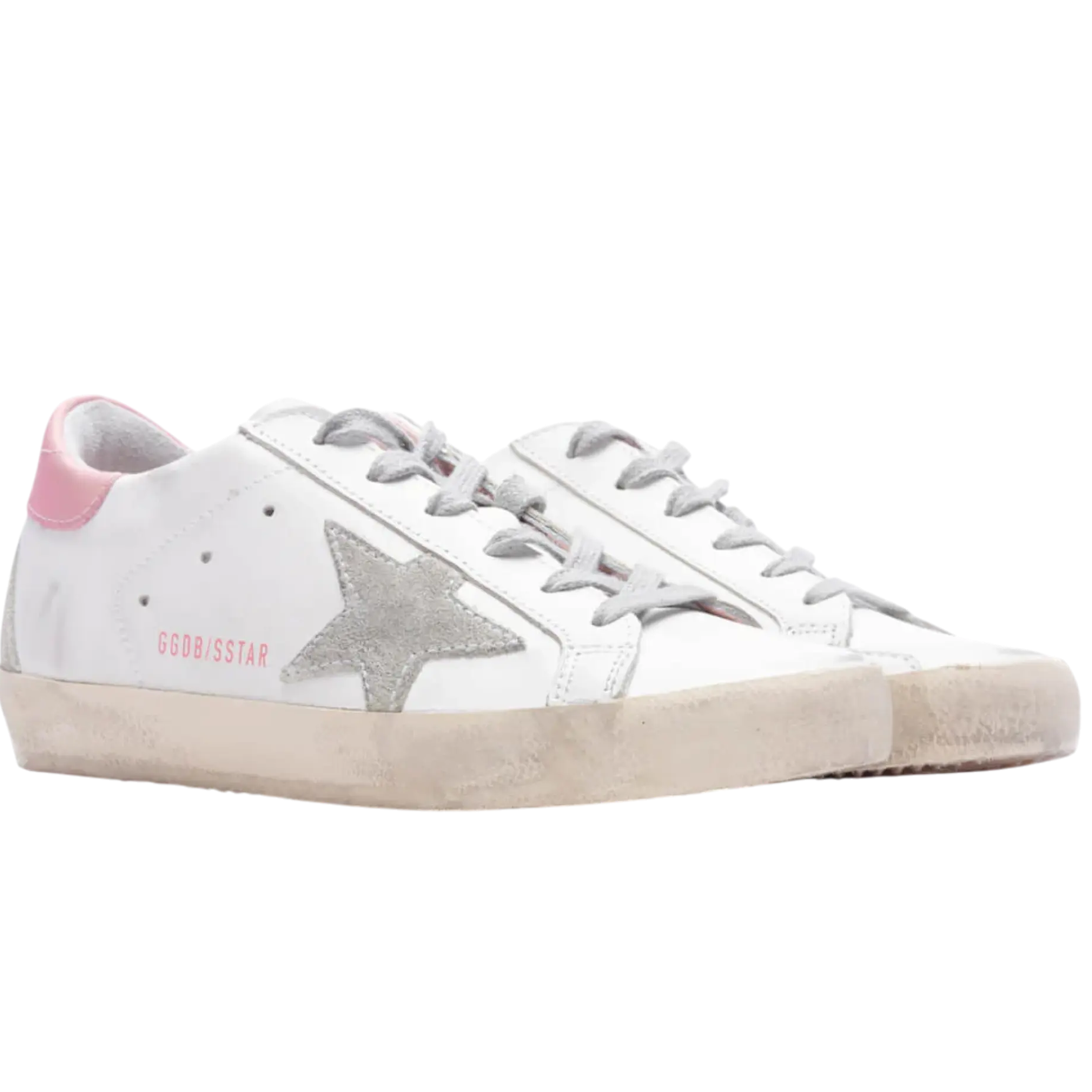Golden Goose Super-Star Women Sneakers White Gray Suede Cream