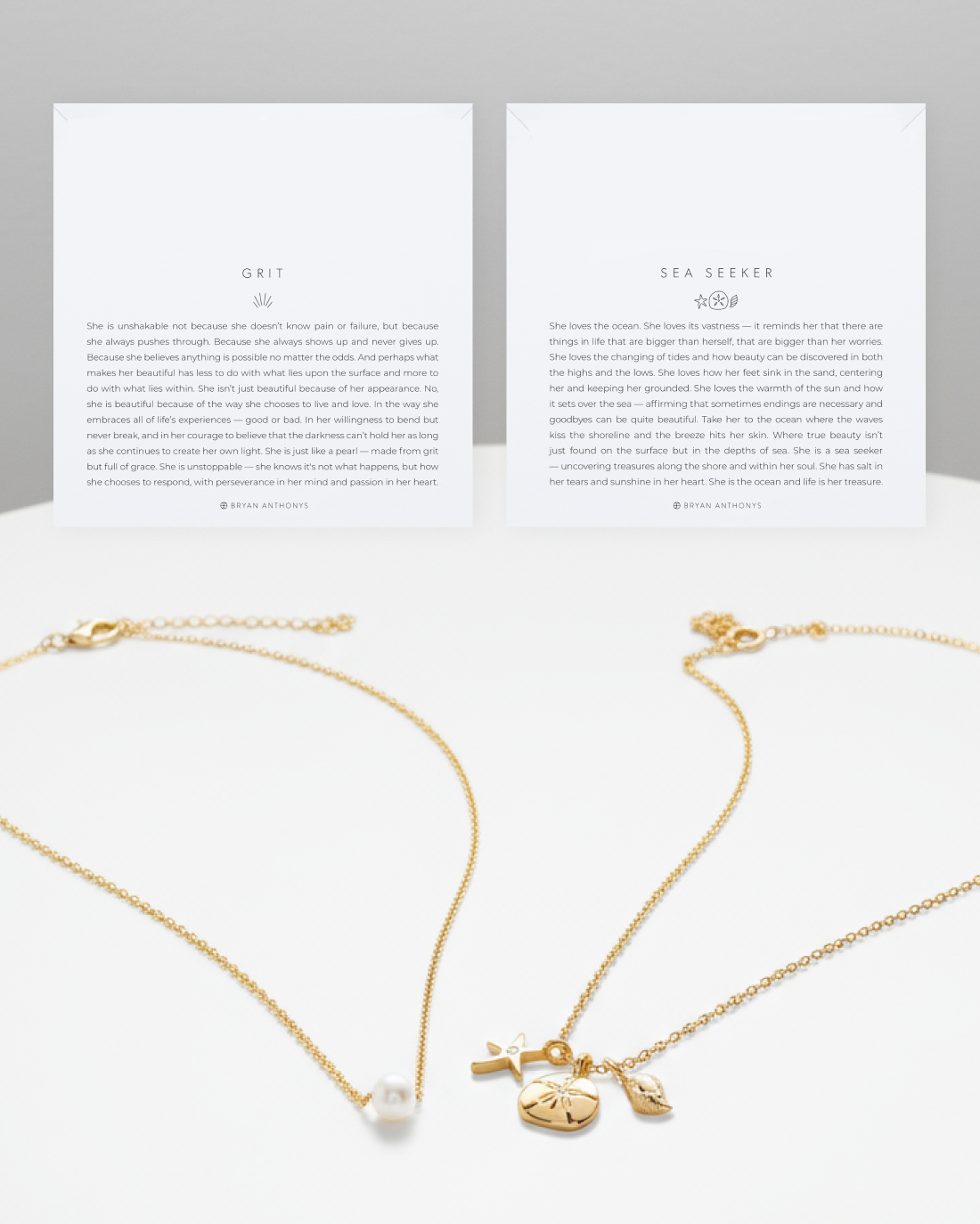 Sea Seeker & Grit Layered Necklace Set