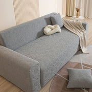 3d Jacquard Leaf Pattern Couch Slipcover, High Stretch Washable Textured Sofa Cover