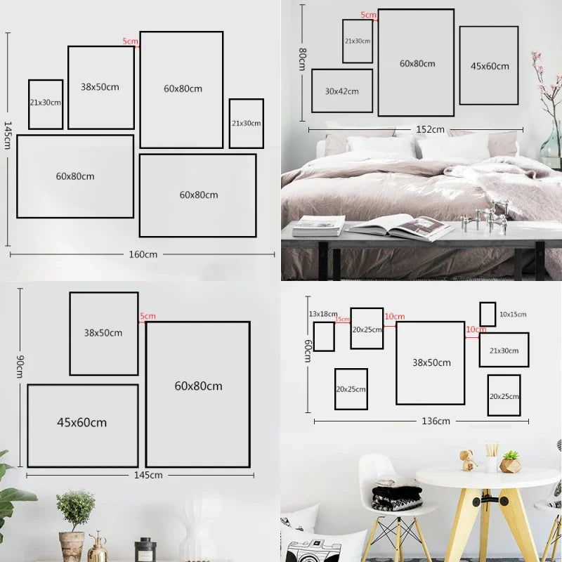 Modern Black & White Bauhaus Canvas Print