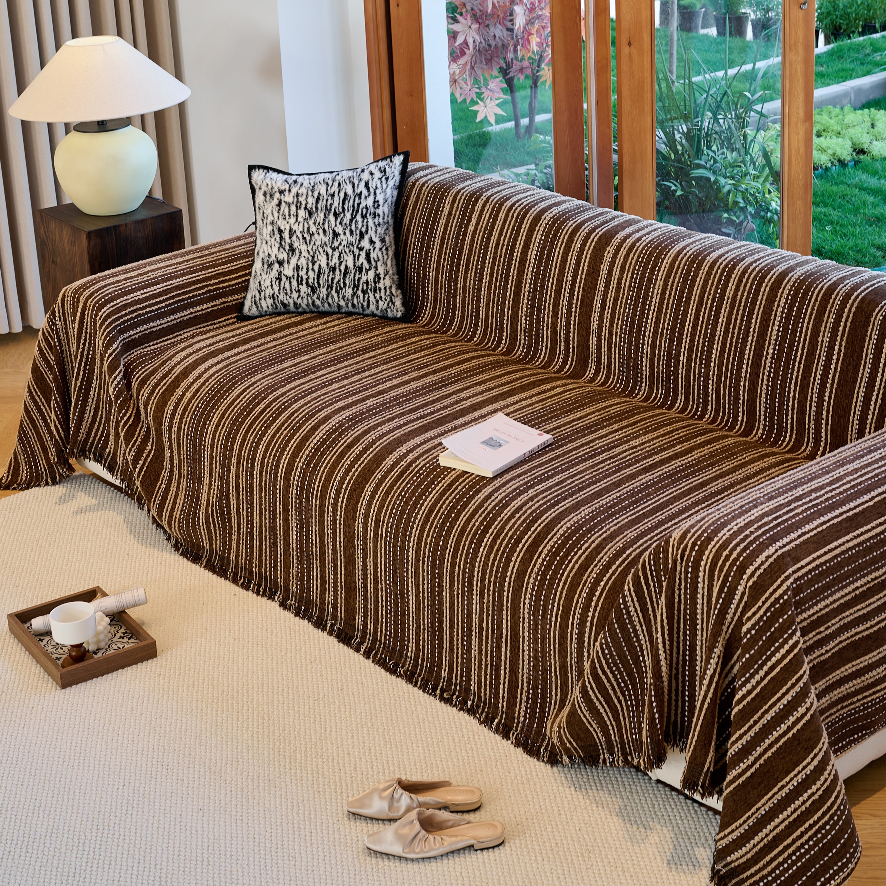 Vintage-inspired Striped Blankets For Couch Covers Luxury Couch Throw Cover With Timeless Elegance