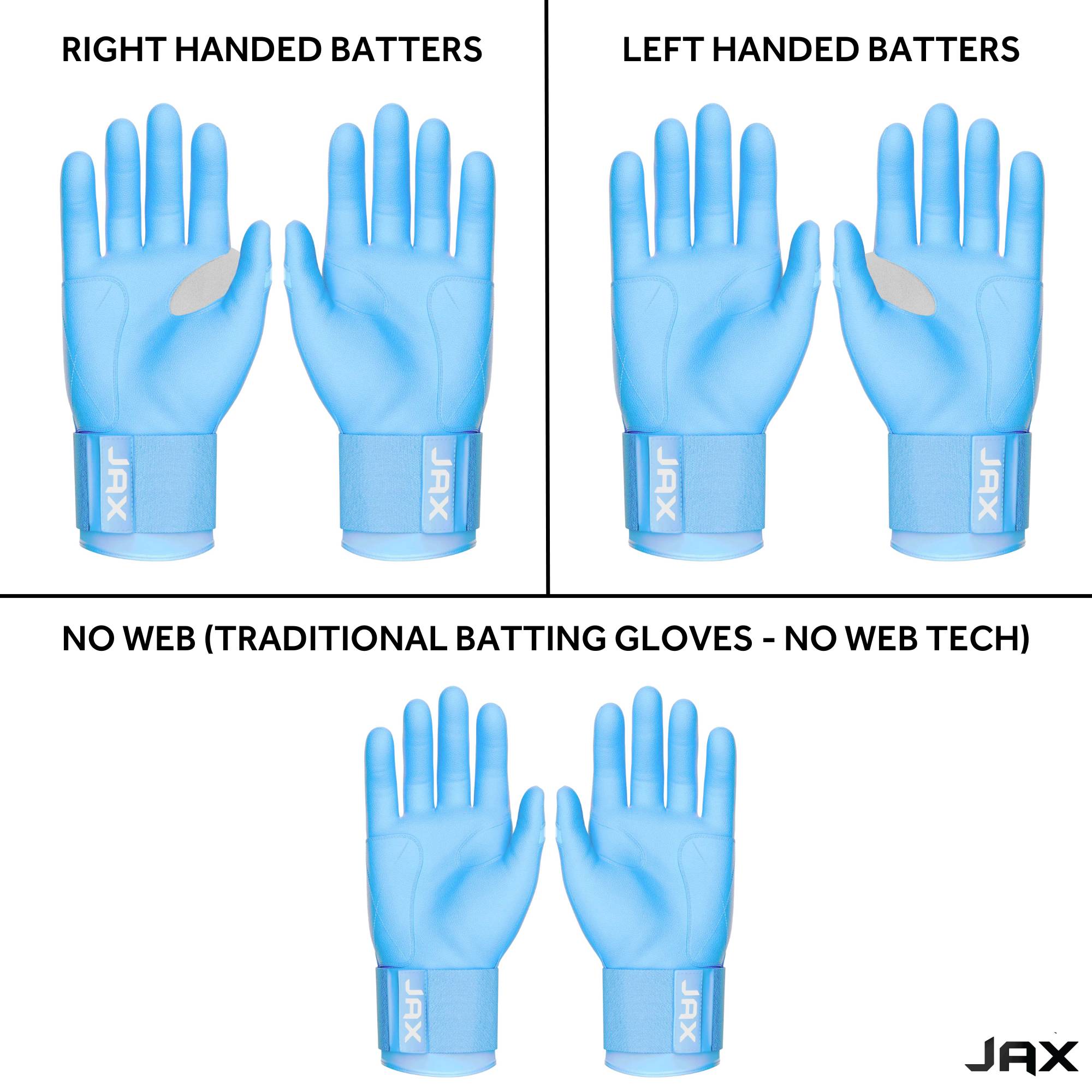 Baby Blue Strap Cuff Batting Gloves