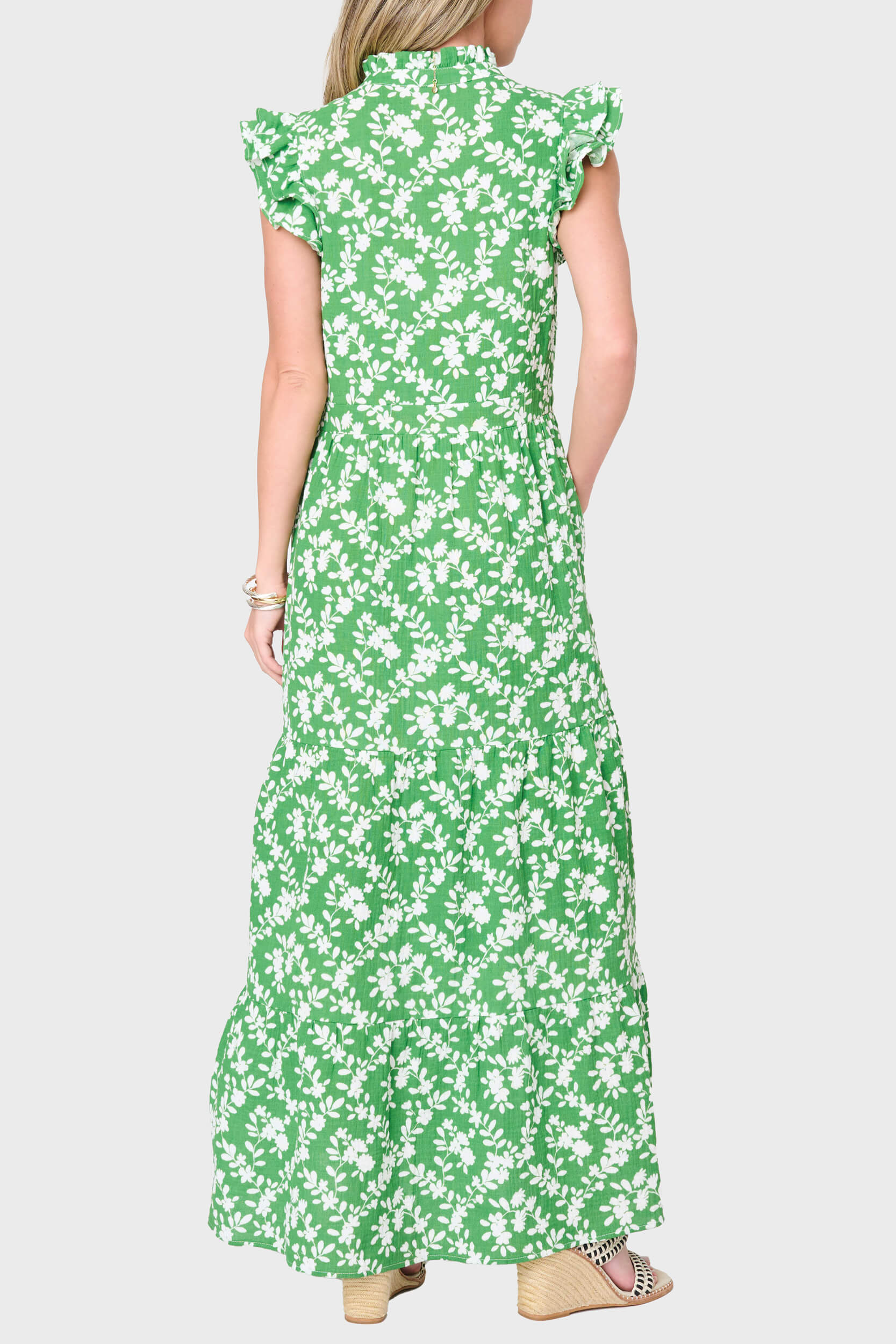 Flutter Sleeve Maxi Decked Out Day Dress