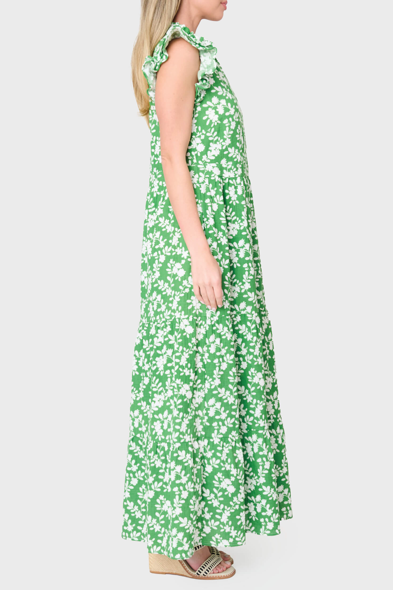 Flutter Sleeve Maxi Decked Out Day Dress