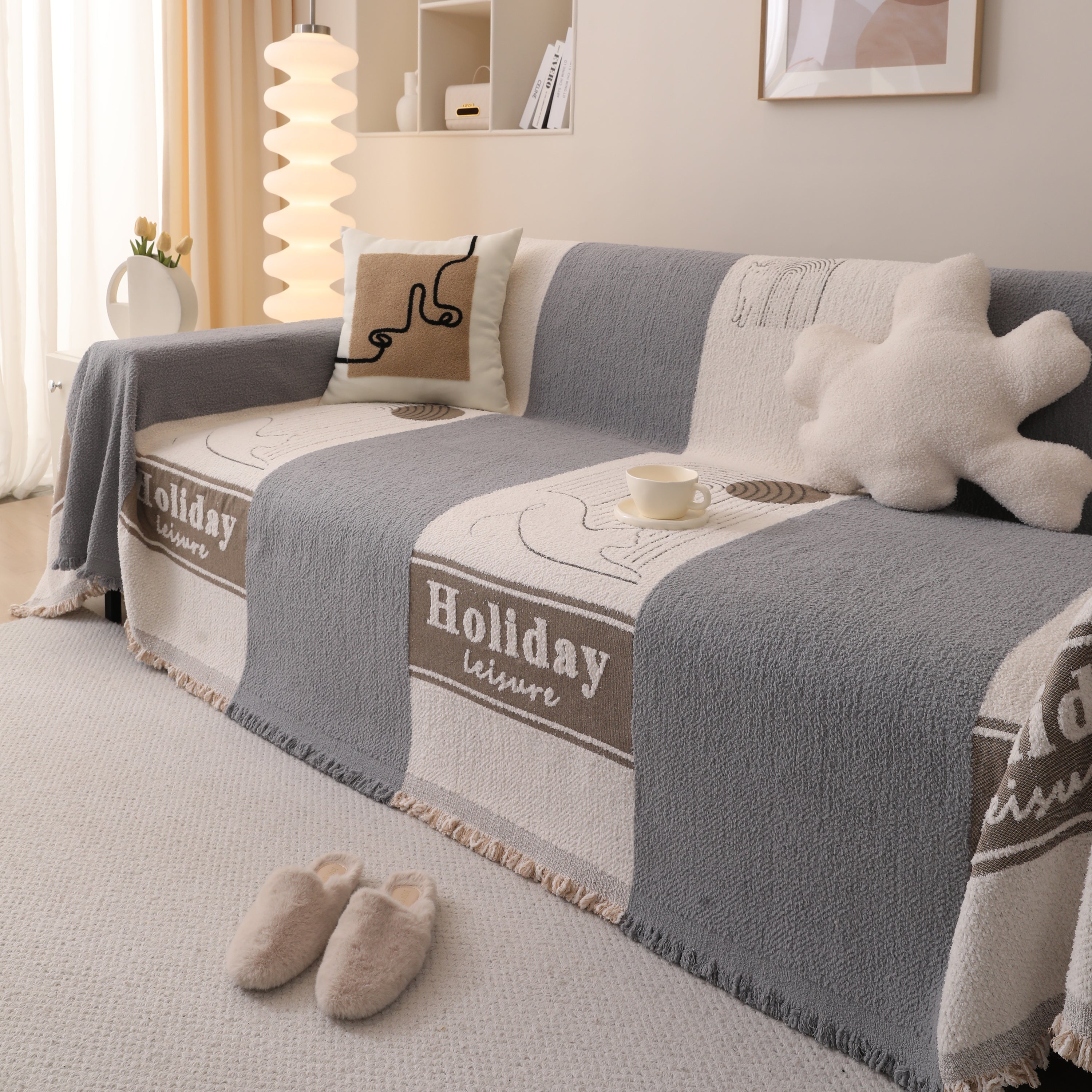 Luxury Cozy Cotton Sofa Blanket Cover Furniture Slipcovers For Most Shape Sofas