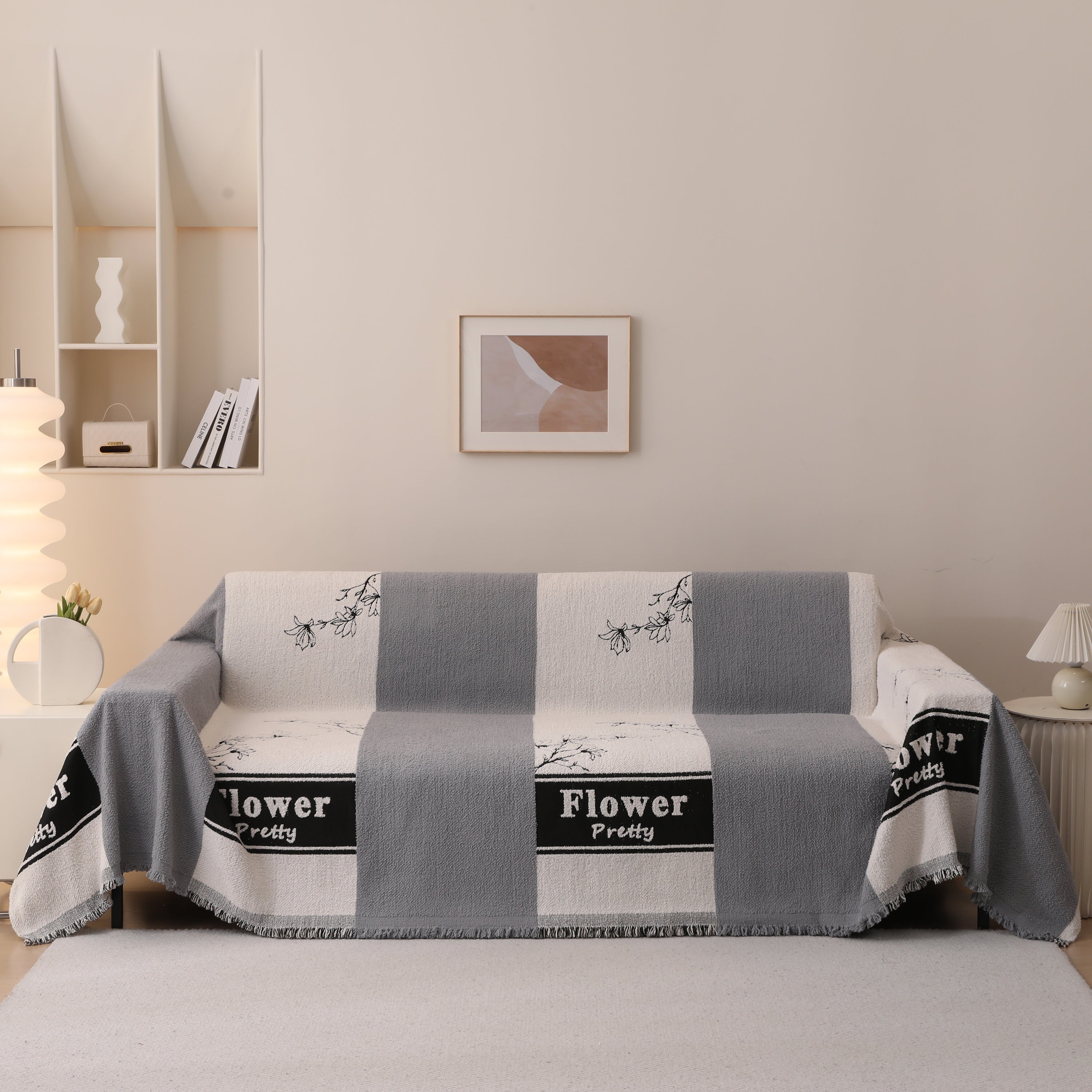Luxury Cozy Cotton Sofa Blanket Cover Furniture Slipcovers For Most Shape Sofas