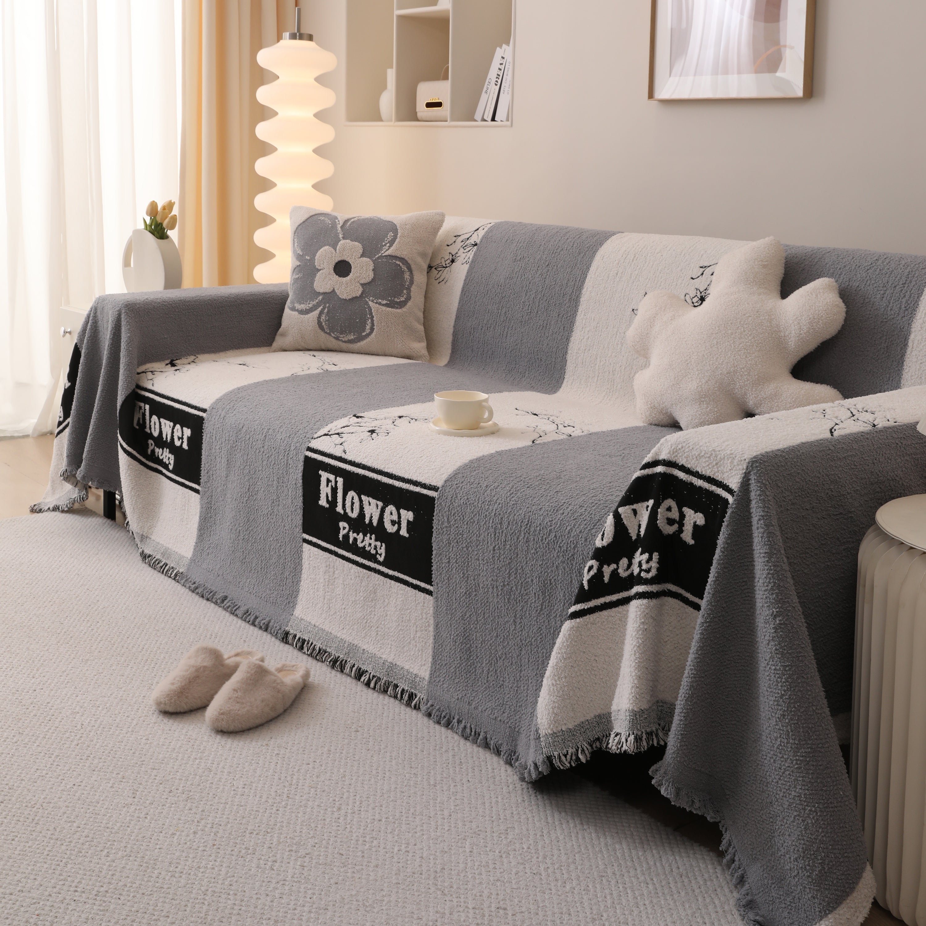 Luxury Cozy Cotton Sofa Blanket Cover Furniture Slipcovers For Most Shape Sofas