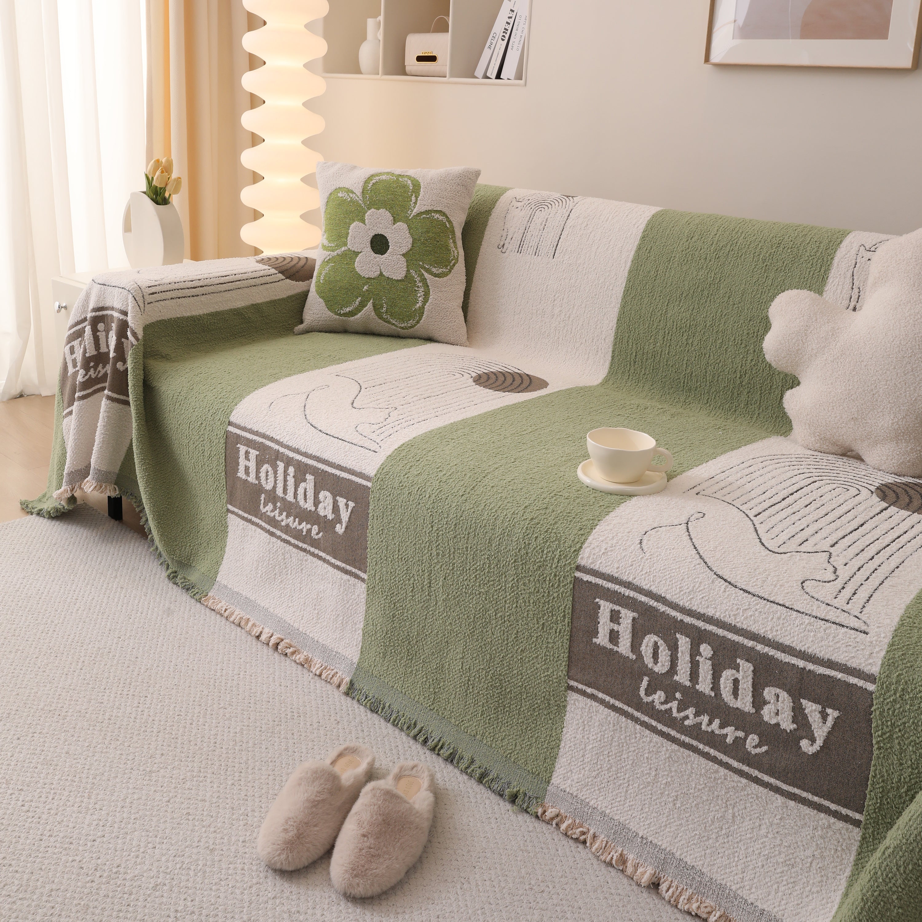 Luxury Cozy Cotton Sofa Blanket Cover Furniture Slipcovers For Most Shape Sofas