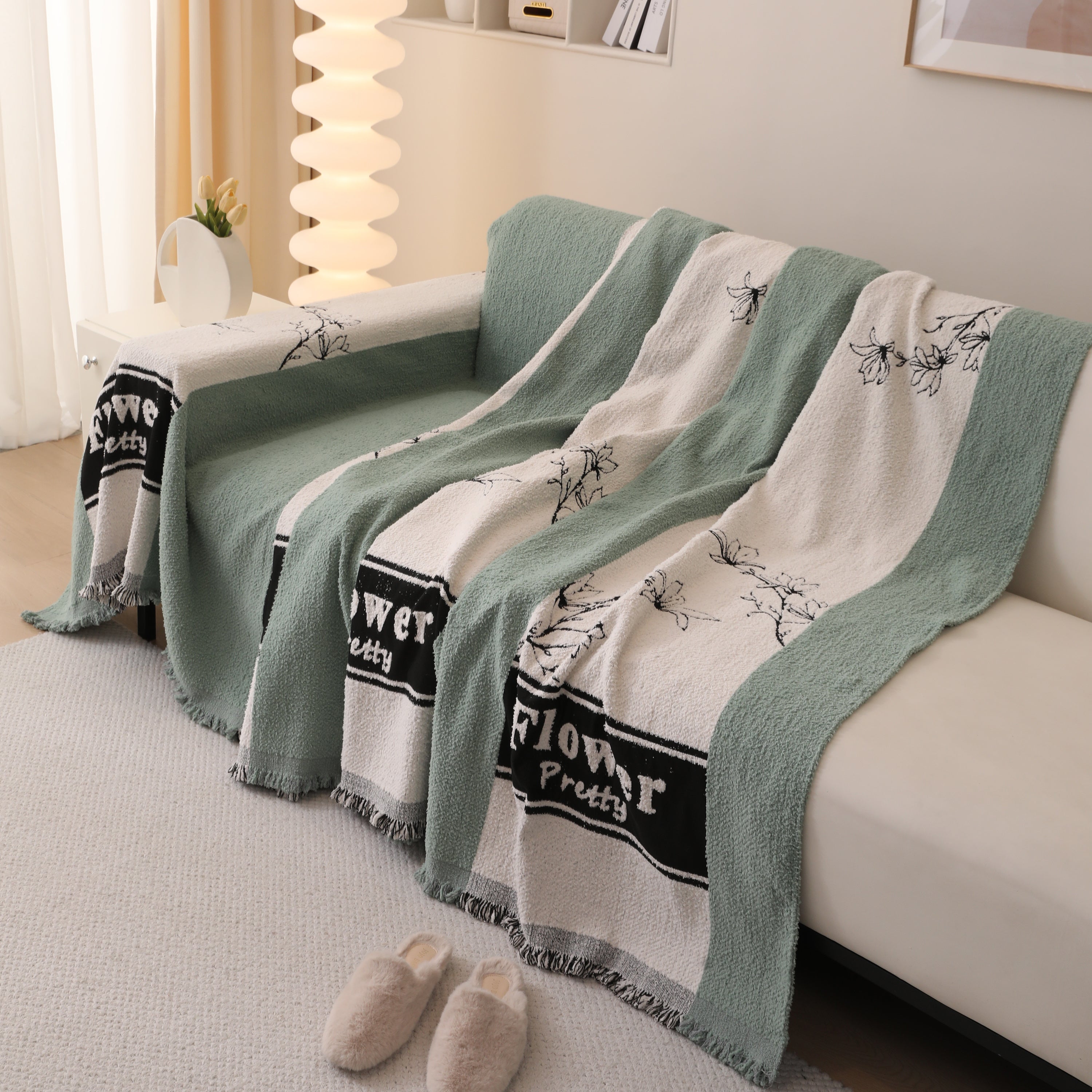 Luxury Cozy Cotton Sofa Blanket Cover Furniture Slipcovers For Most Shape Sofas