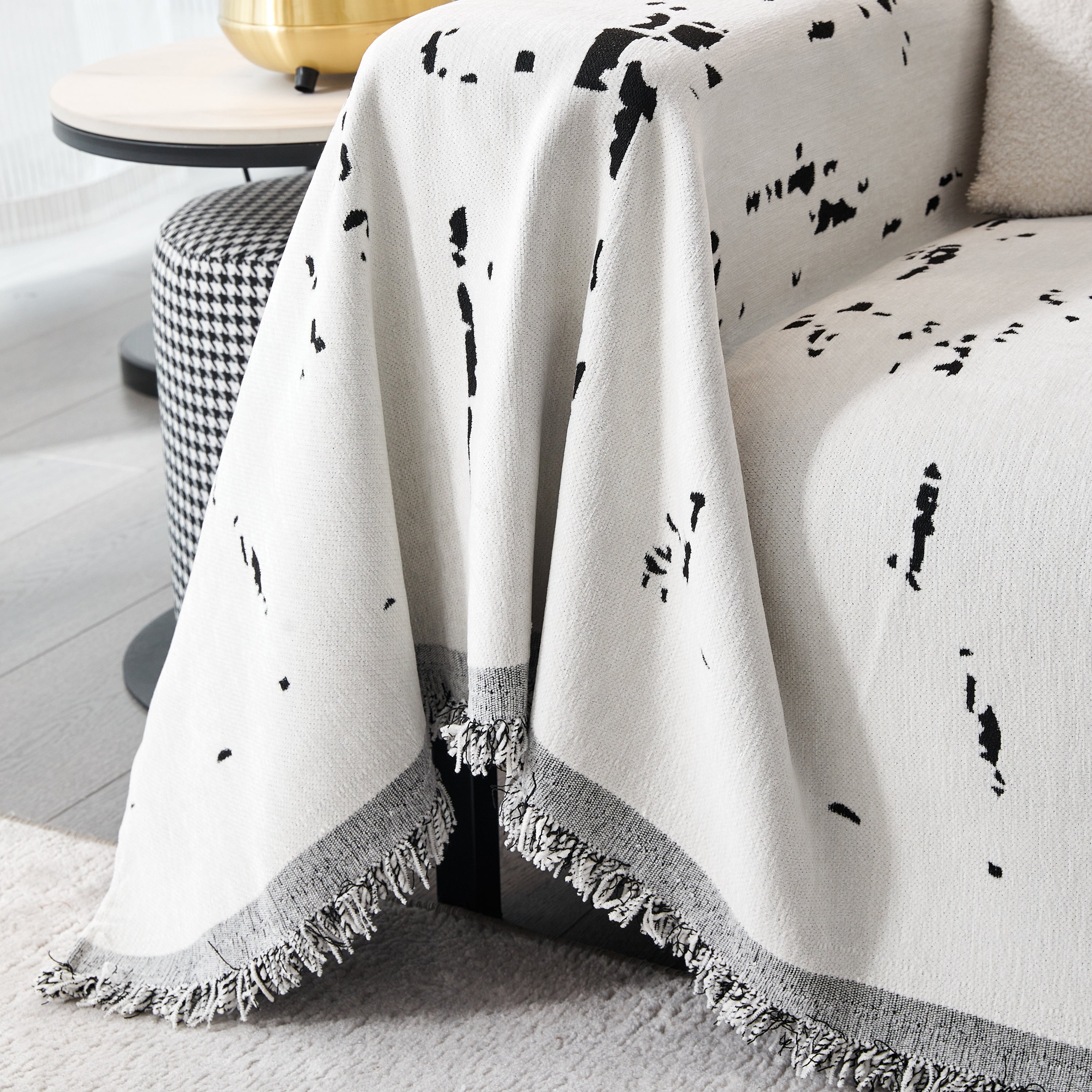 Couch Cover Reversible Chenille Sofa Slipcover For Sectional Multi-use Decorative Couch Protector