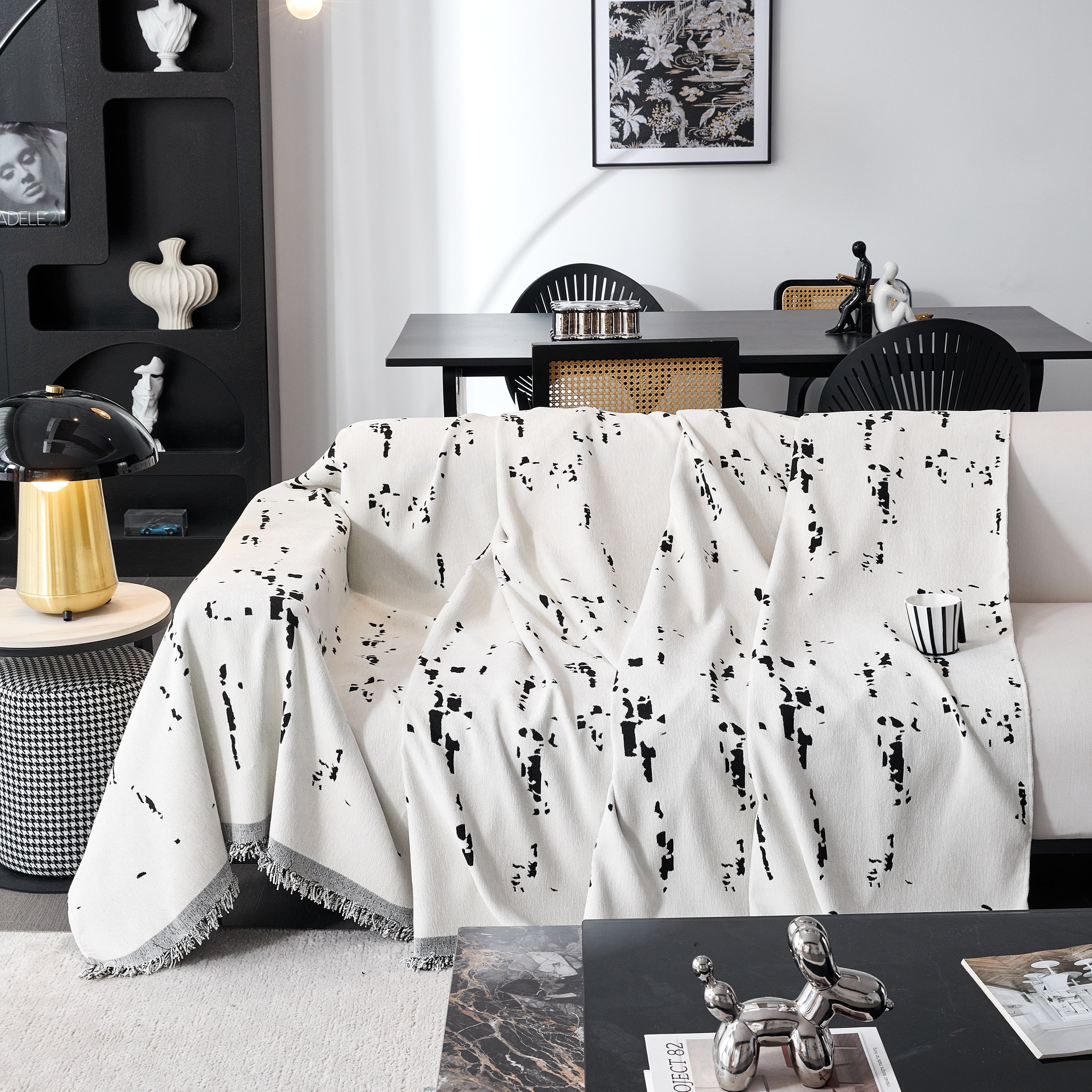 Couch Cover Reversible Chenille Sofa Slipcover For Sectional Multi-use Decorative Couch Protector