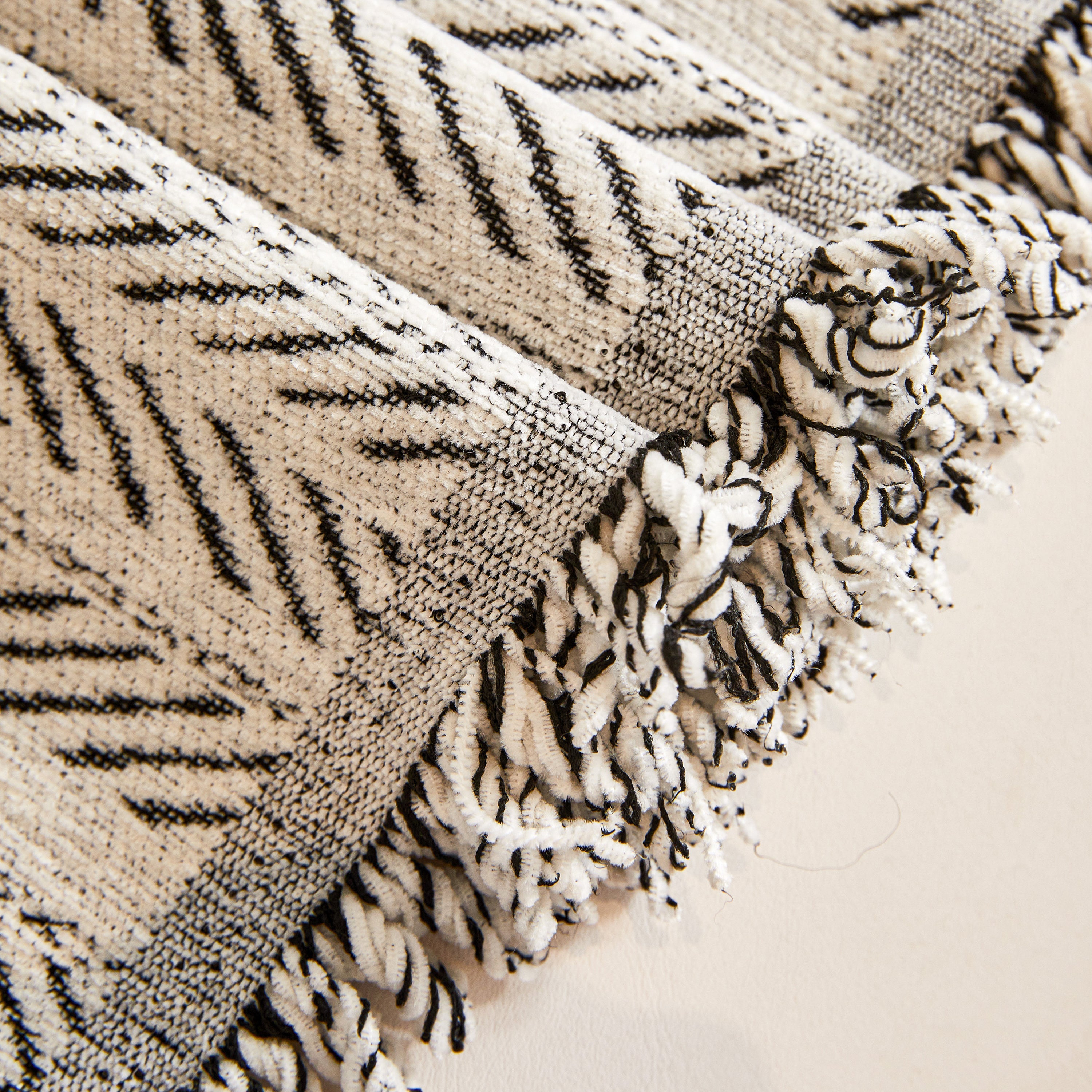 Herringbone Chenille Couch Cover Blanket Soft Durable Throw Sofa Protector With Tassel