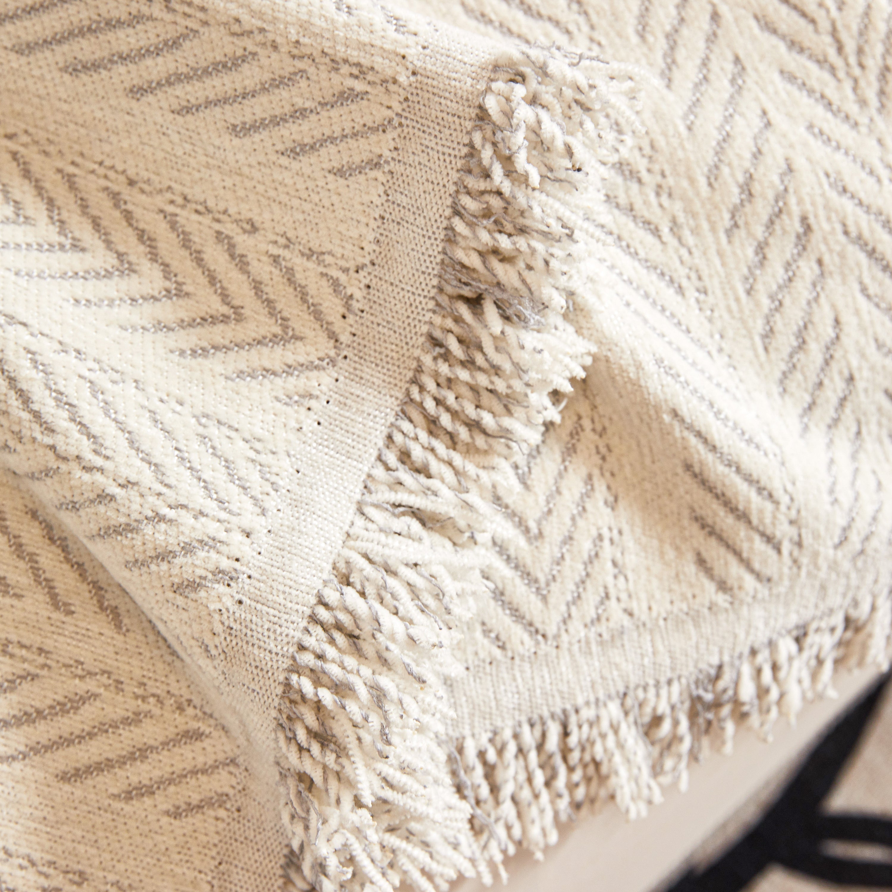 Herringbone Chenille Couch Cover Blanket Soft Durable Throw Sofa Protector With Tassel