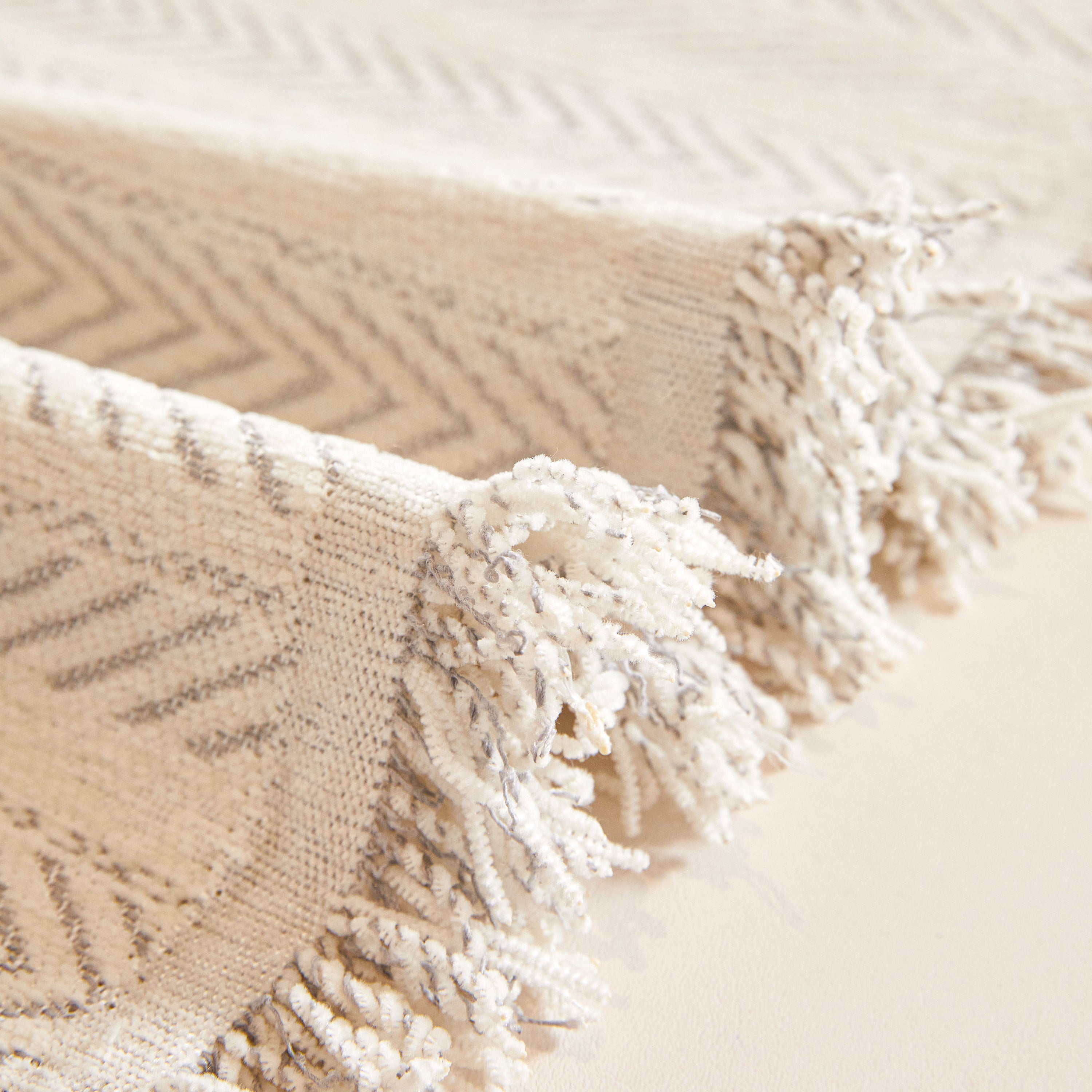 Herringbone Chenille Couch Cover Blanket Soft Durable Throw Sofa Protector With Tassel