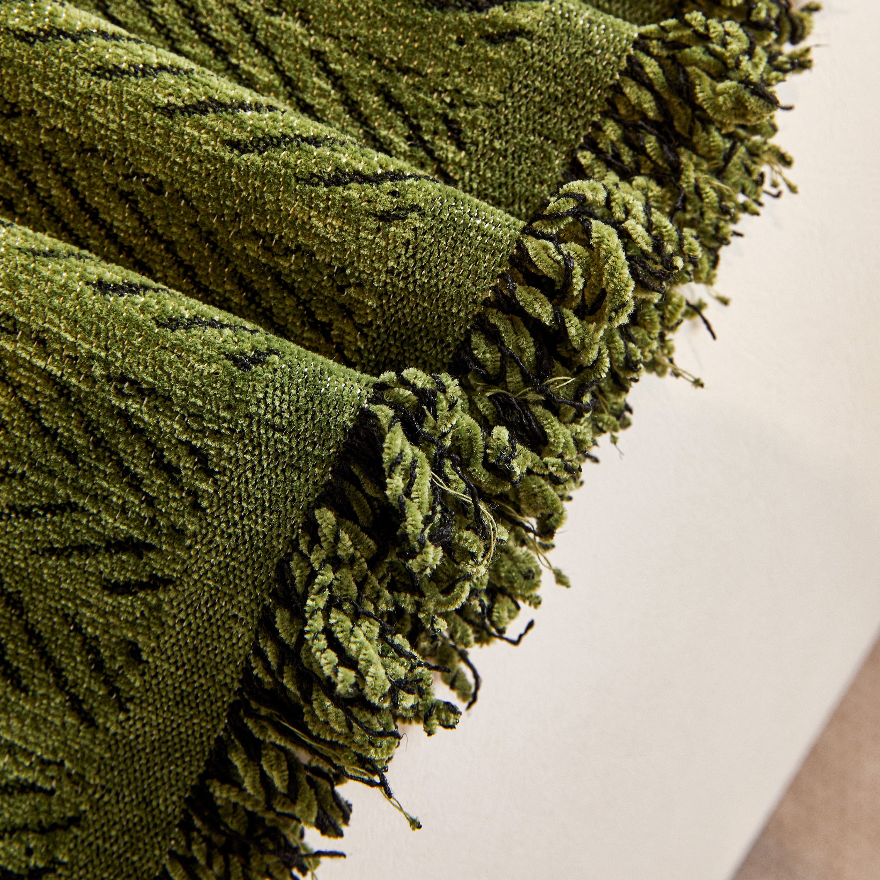 Herringbone Chenille Couch Cover Blanket Soft Durable Throw Sofa Protector With Tassel