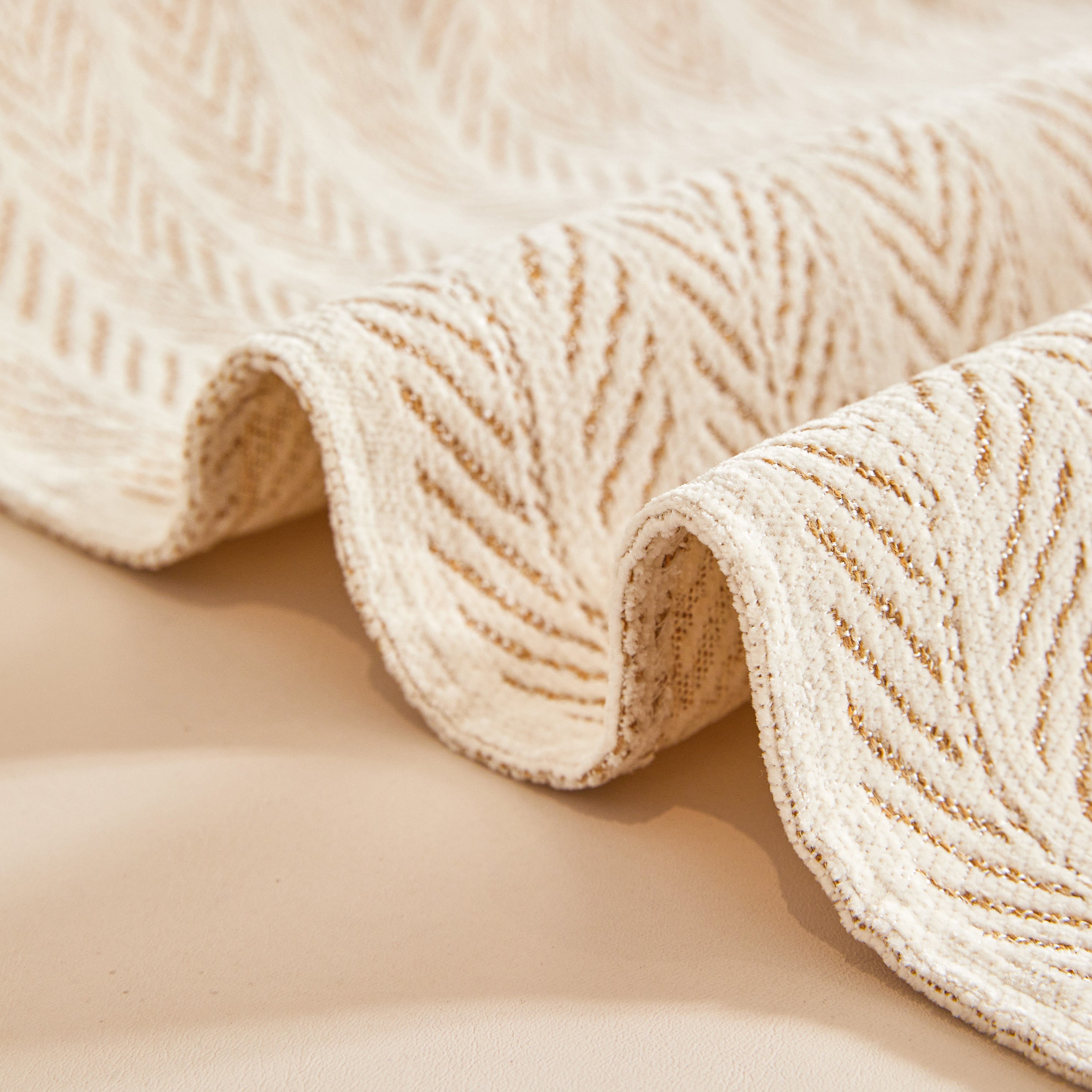 Herringbone Chenille Couch Cover Blanket Soft Durable Throw Sofa Protector With Tassel