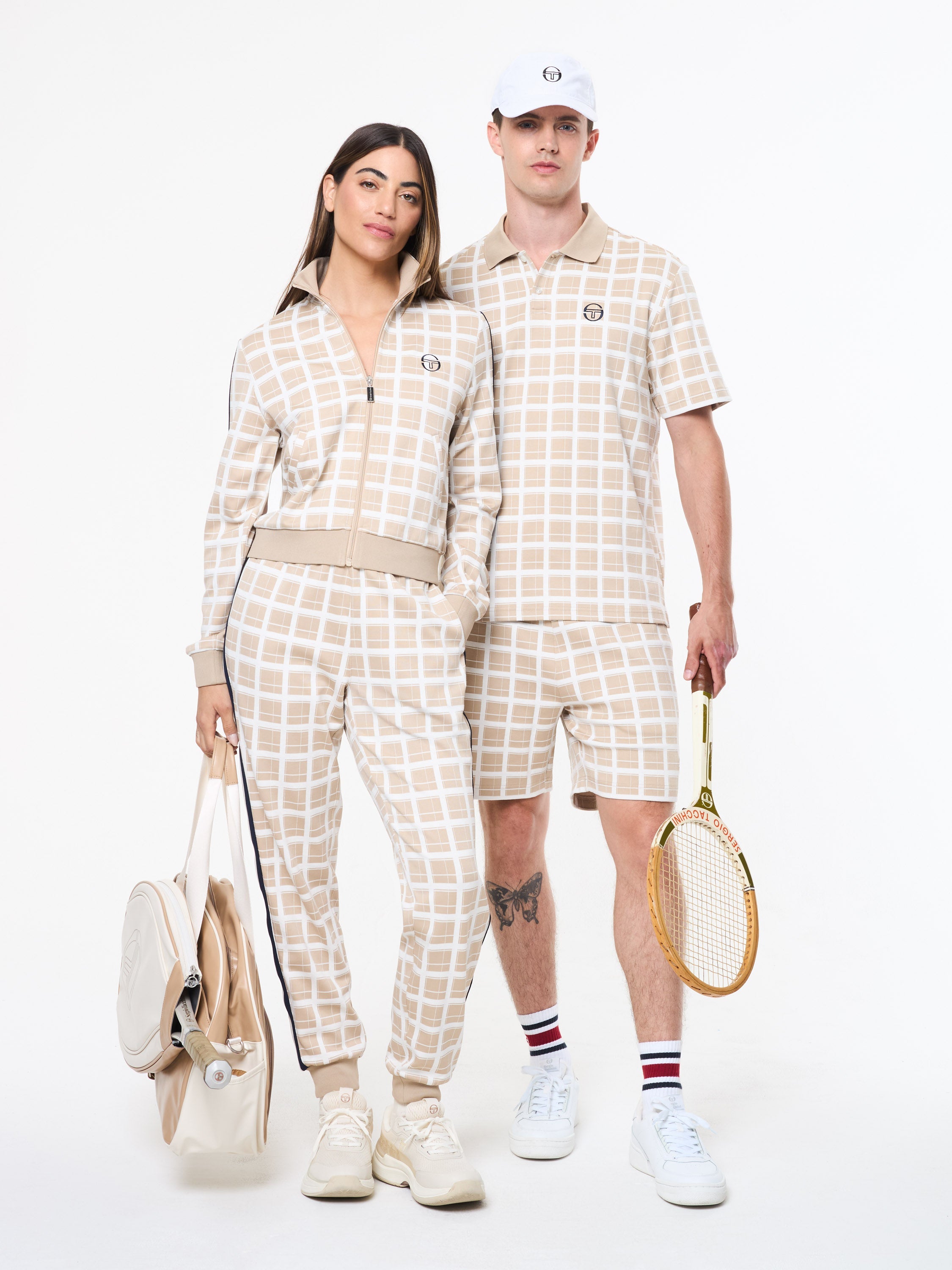 Women's Damarindo Check Track Pant- Humus