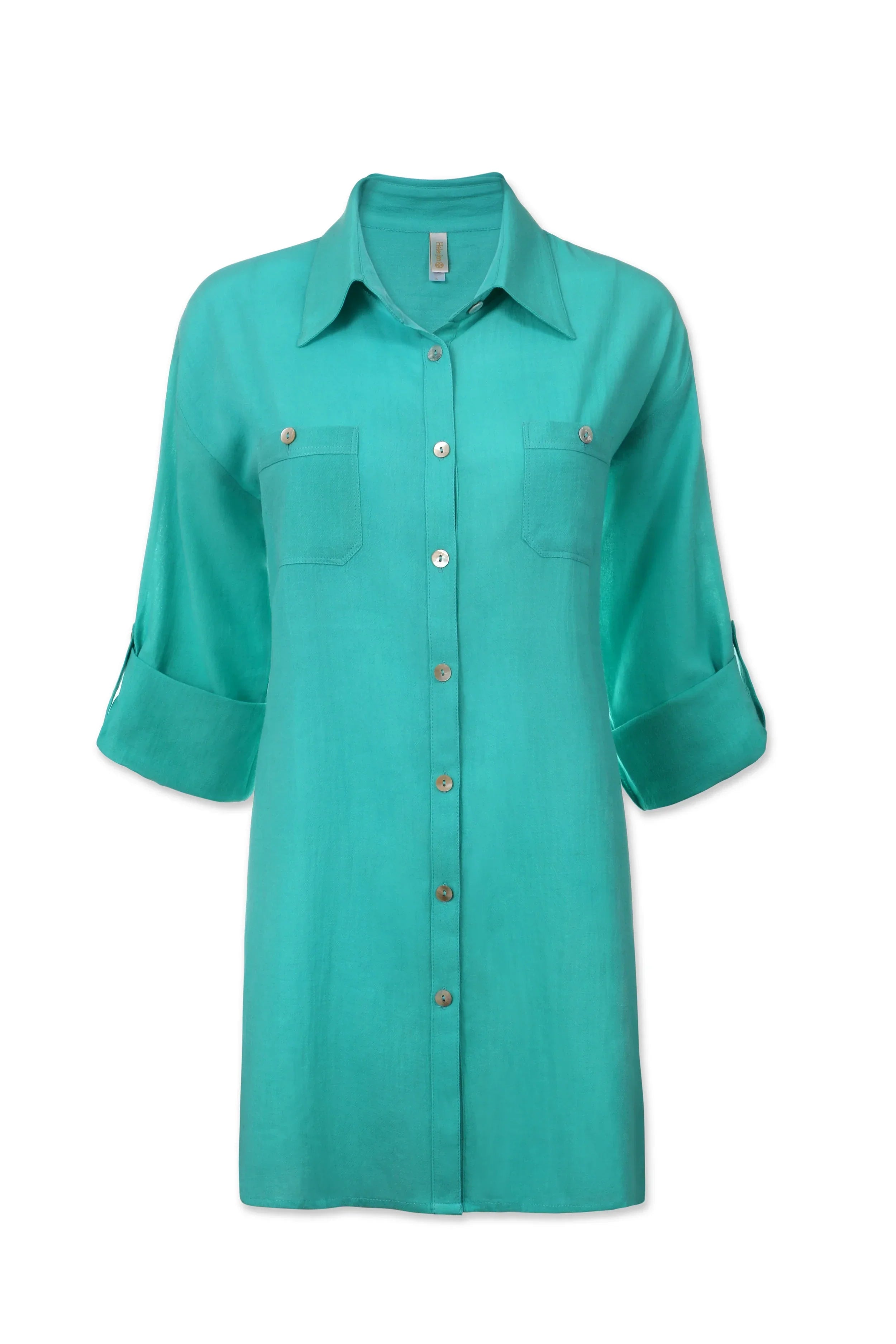 Camp Shirt Cover-up  |  Seafoam Aqua