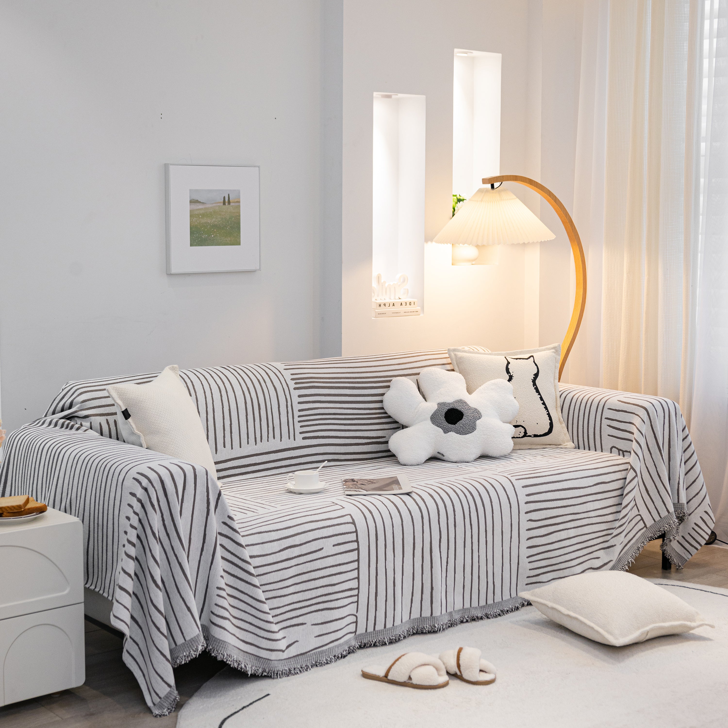 Furniture Pet Protector Couch Cover Throws For Sectional Couch, Couch Cover For Most Shape Sofas