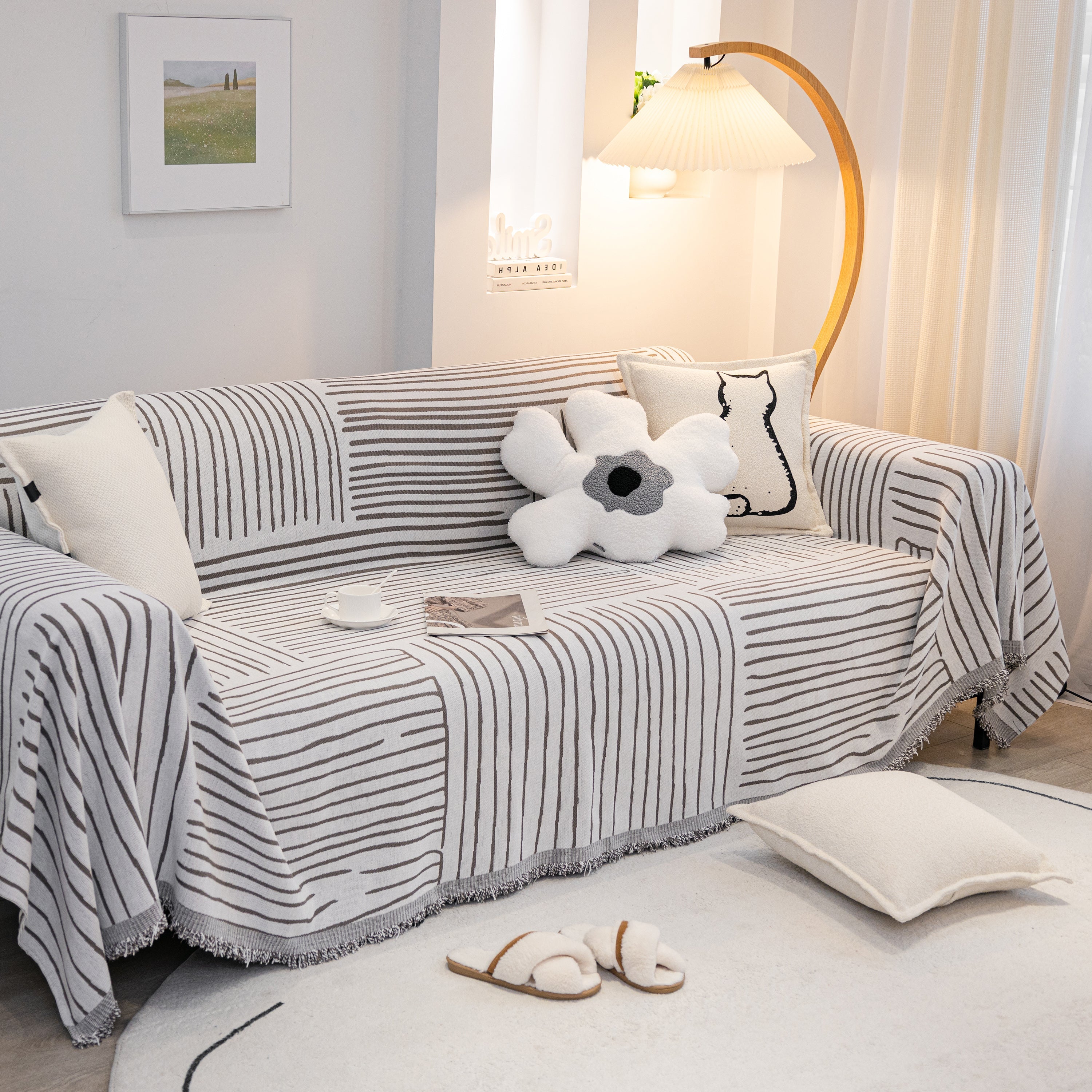 Furniture Pet Protector Couch Cover Throws For Sectional Couch, Couch Cover For Most Shape Sofas