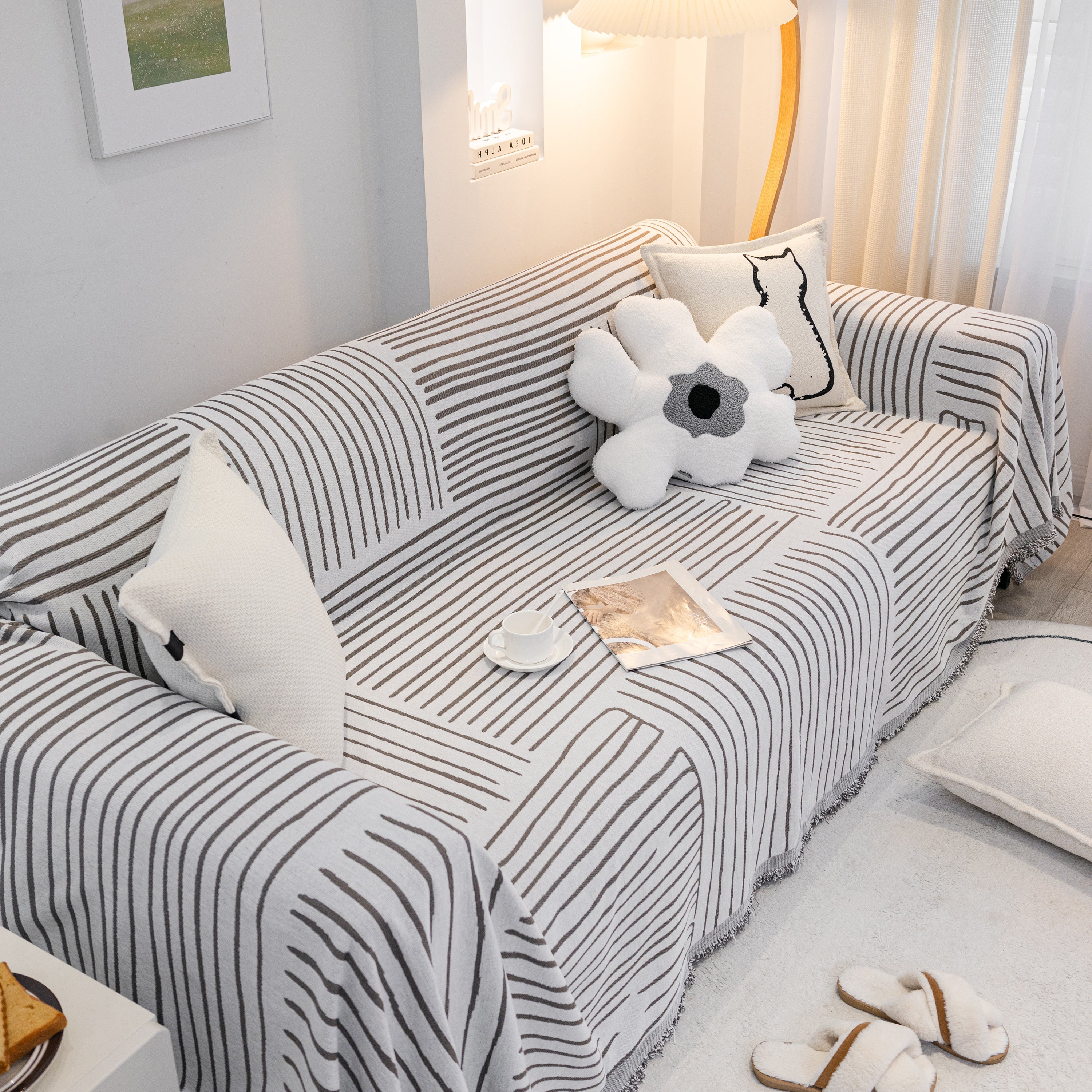 Furniture Pet Protector Couch Cover Throws For Sectional Couch, Couch Cover For Most Shape Sofas