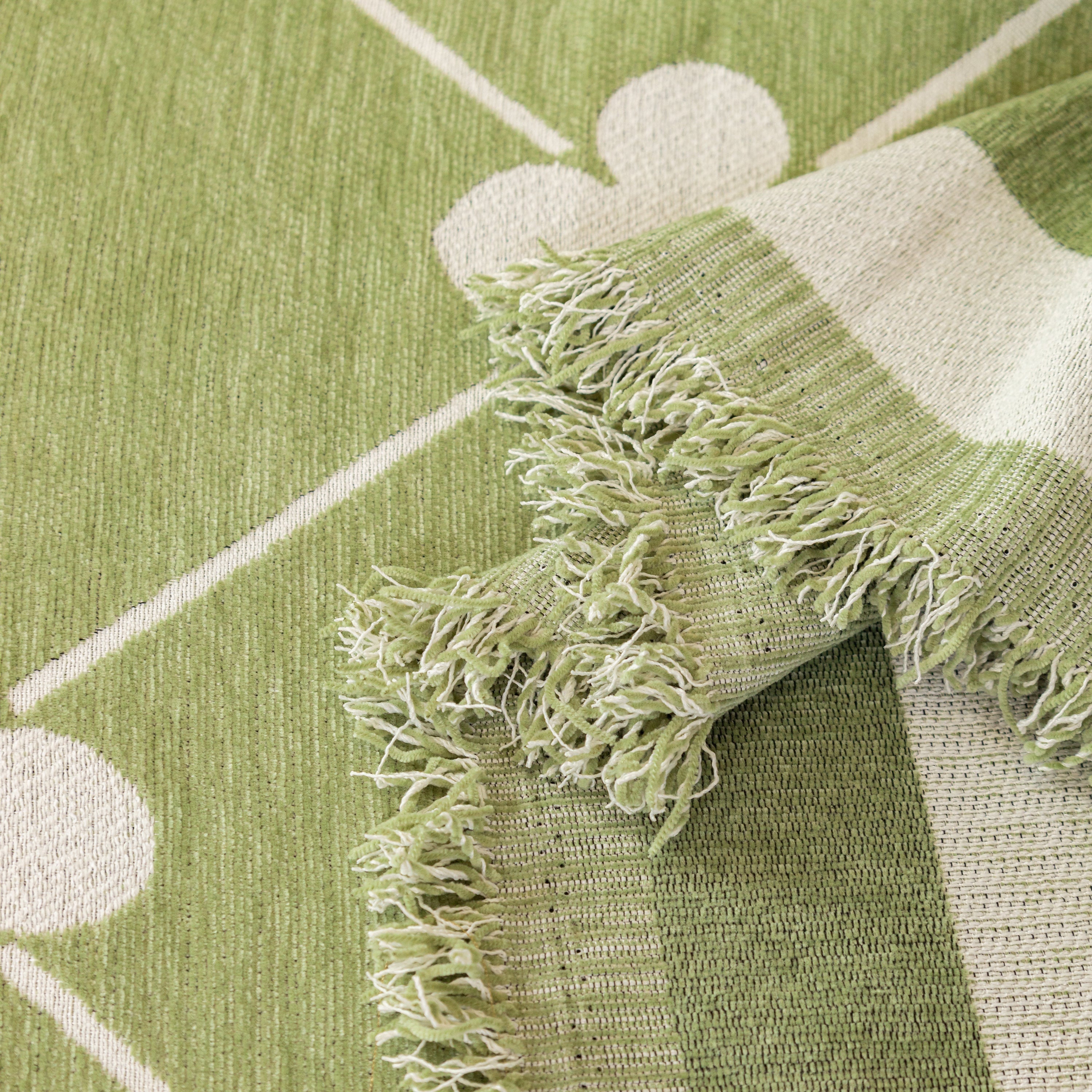 Comfy Four-leaf Clover Hope Faith Love Luck Blanket For Couch, Chenille Scratch Proof Sofa Blanket Covers