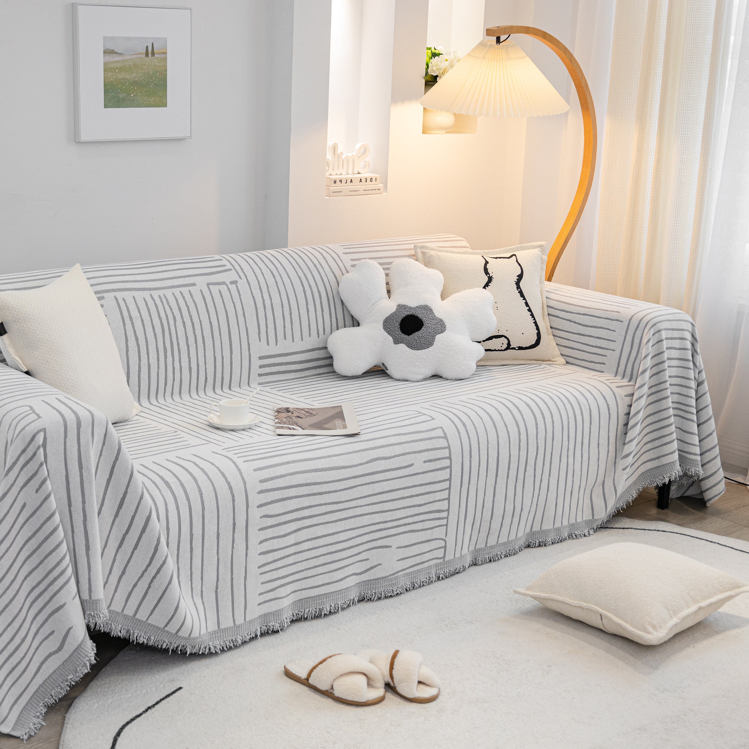 Furniture Pet Protector Couch Cover Throws For Sectional Couch, Couch Cover For Most Shape Sofas