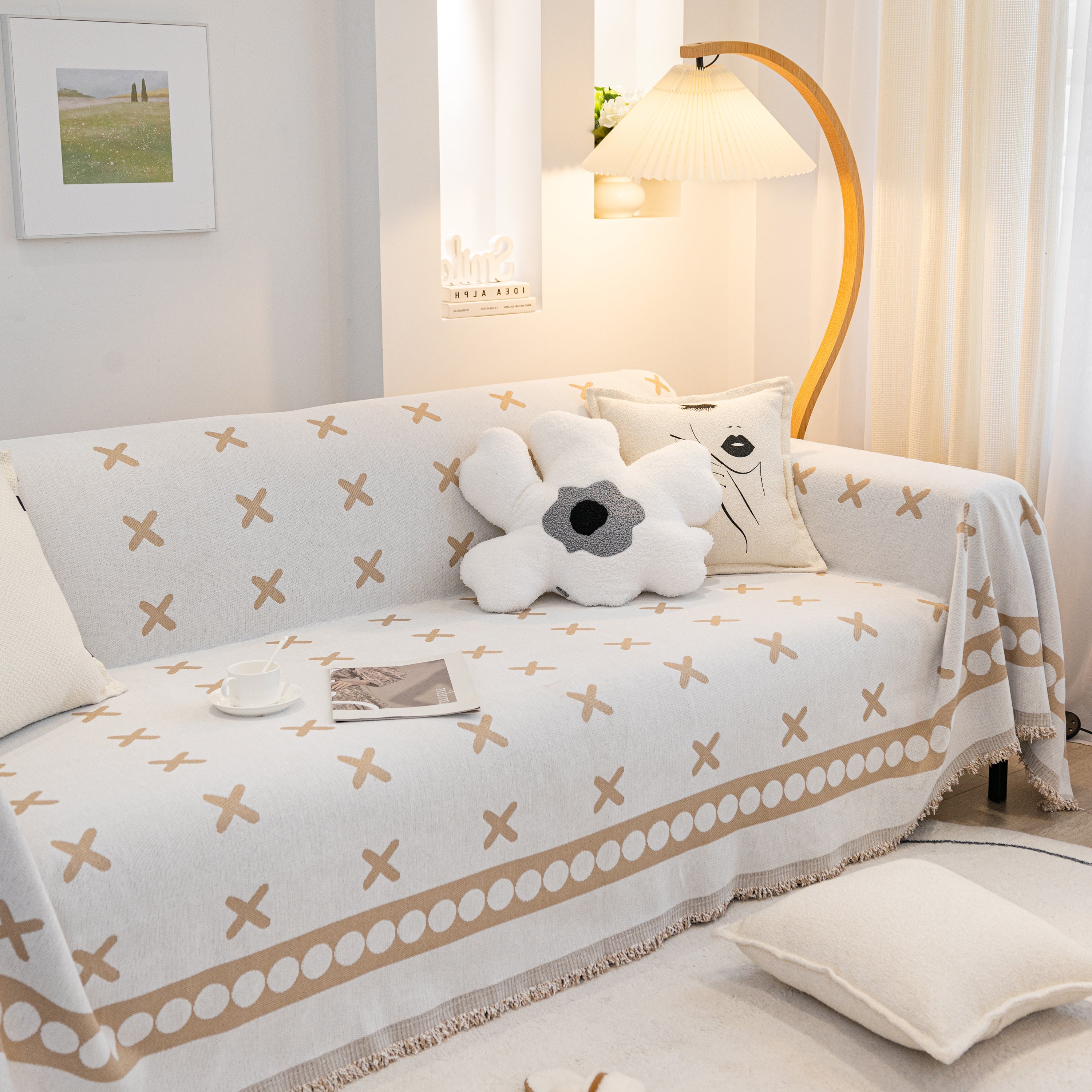Furniture Pet Protector Couch Cover Throws For Sectional Couch, Couch Cover For Most Shape Sofas