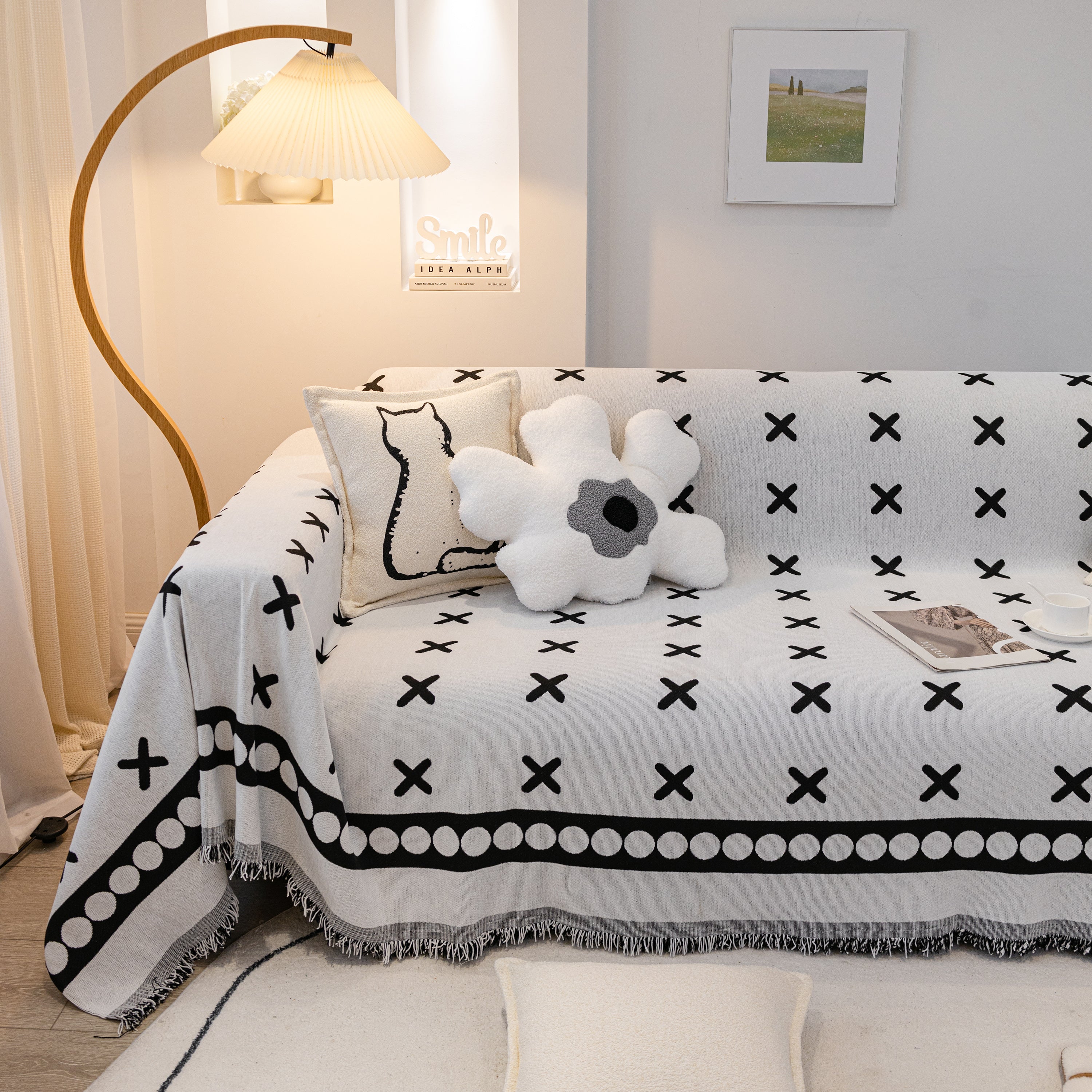 Furniture Pet Protector Couch Cover Throws For Sectional Couch, Couch Cover For Most Shape Sofas