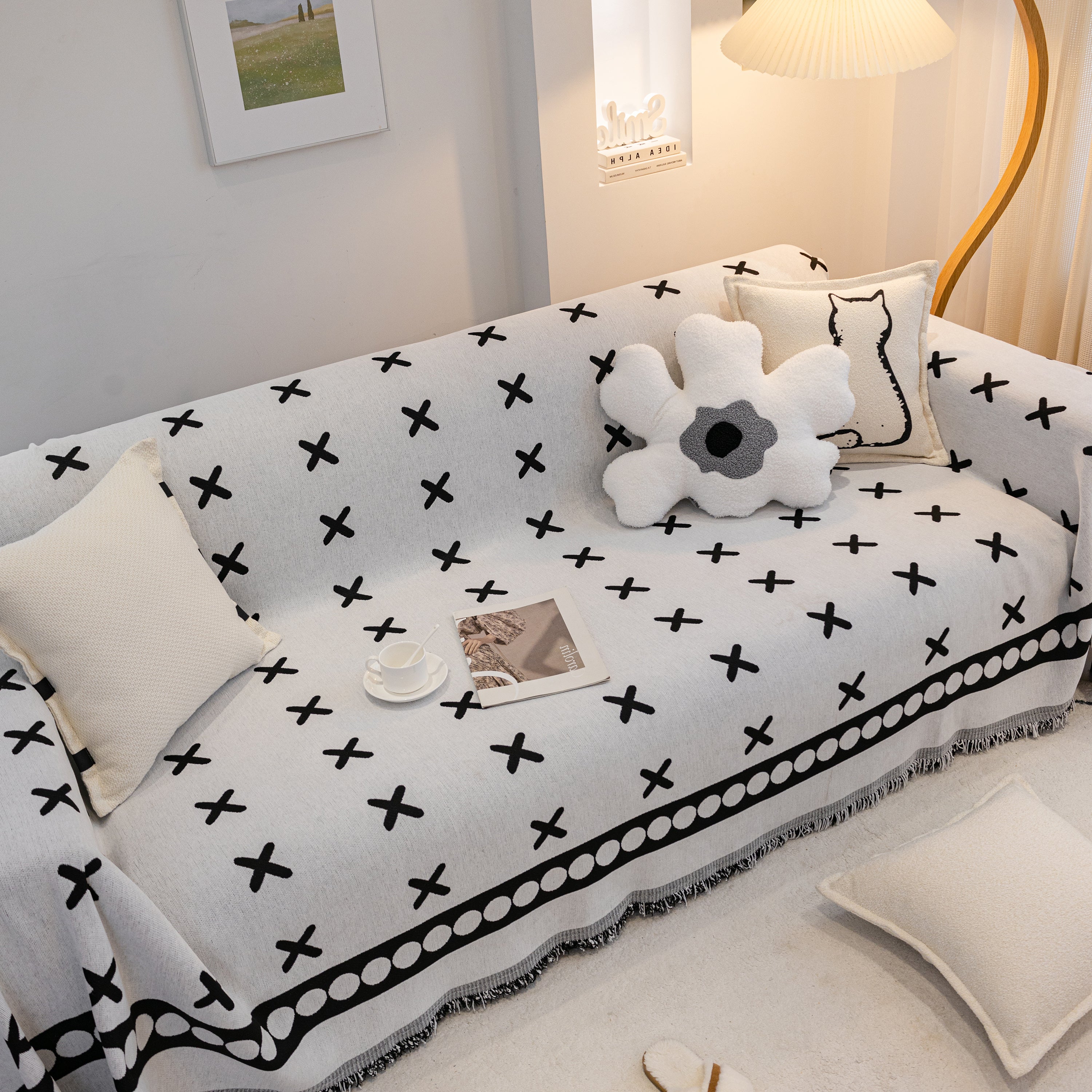 Furniture Pet Protector Couch Cover Throws For Sectional Couch, Couch Cover For Most Shape Sofas