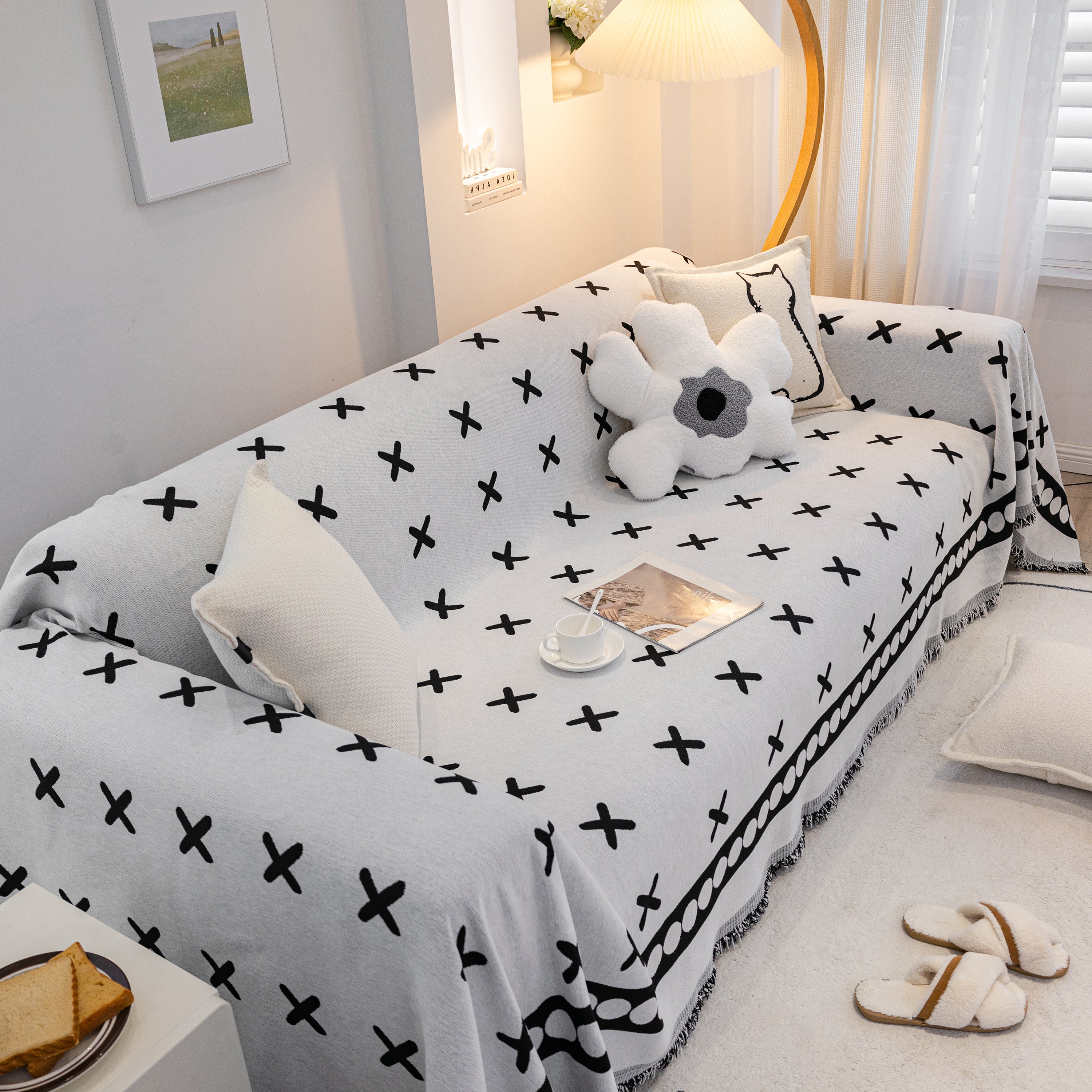Furniture Pet Protector Couch Cover Throws For Sectional Couch, Couch Cover For Most Shape Sofas