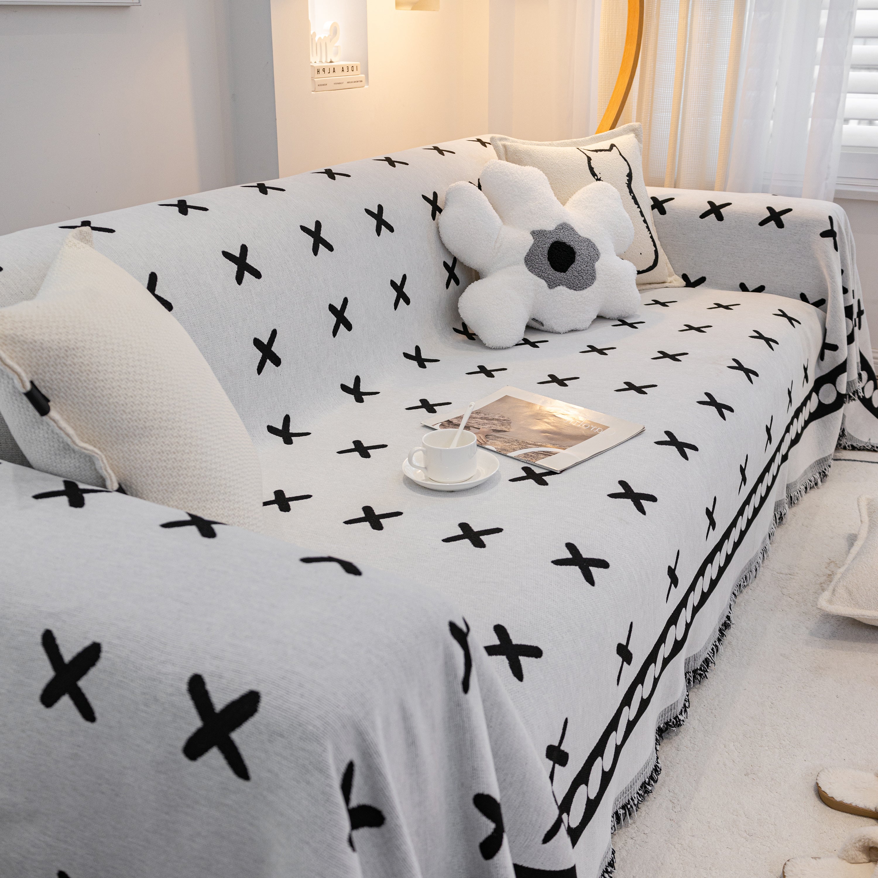 Furniture Pet Protector Couch Cover Throws For Sectional Couch, Couch Cover For Most Shape Sofas