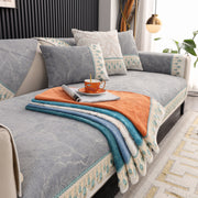 Chenille Sofa Slipcover, Non Slip Couch Seat Covers, Quilted Sofa Mat, Furniture Protector For Dogs