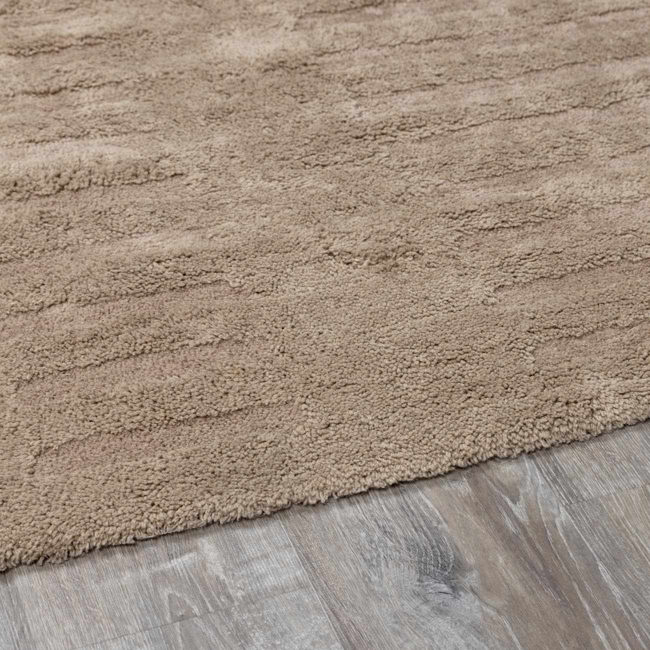 Washable Handmade Wool Rug - Brown - Clearance
