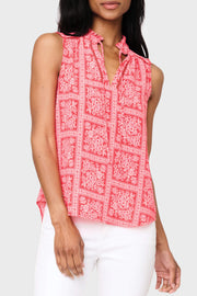Cameron Day Top With Crochet Trim