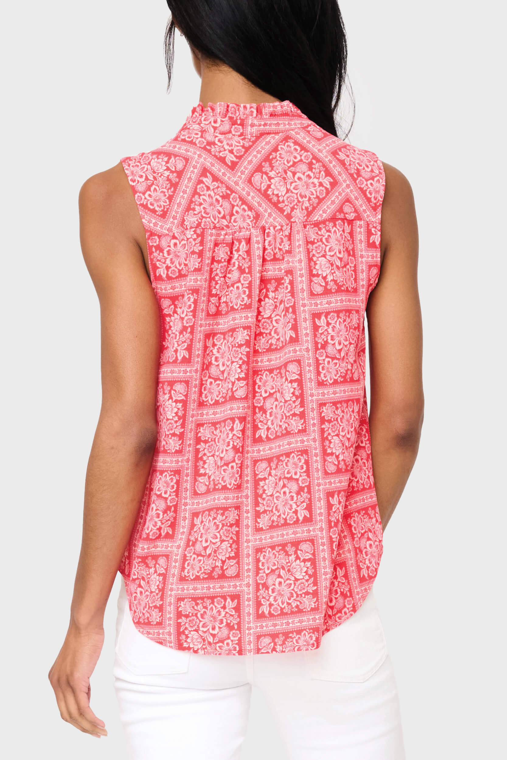 Cameron Day Top With Crochet Trim