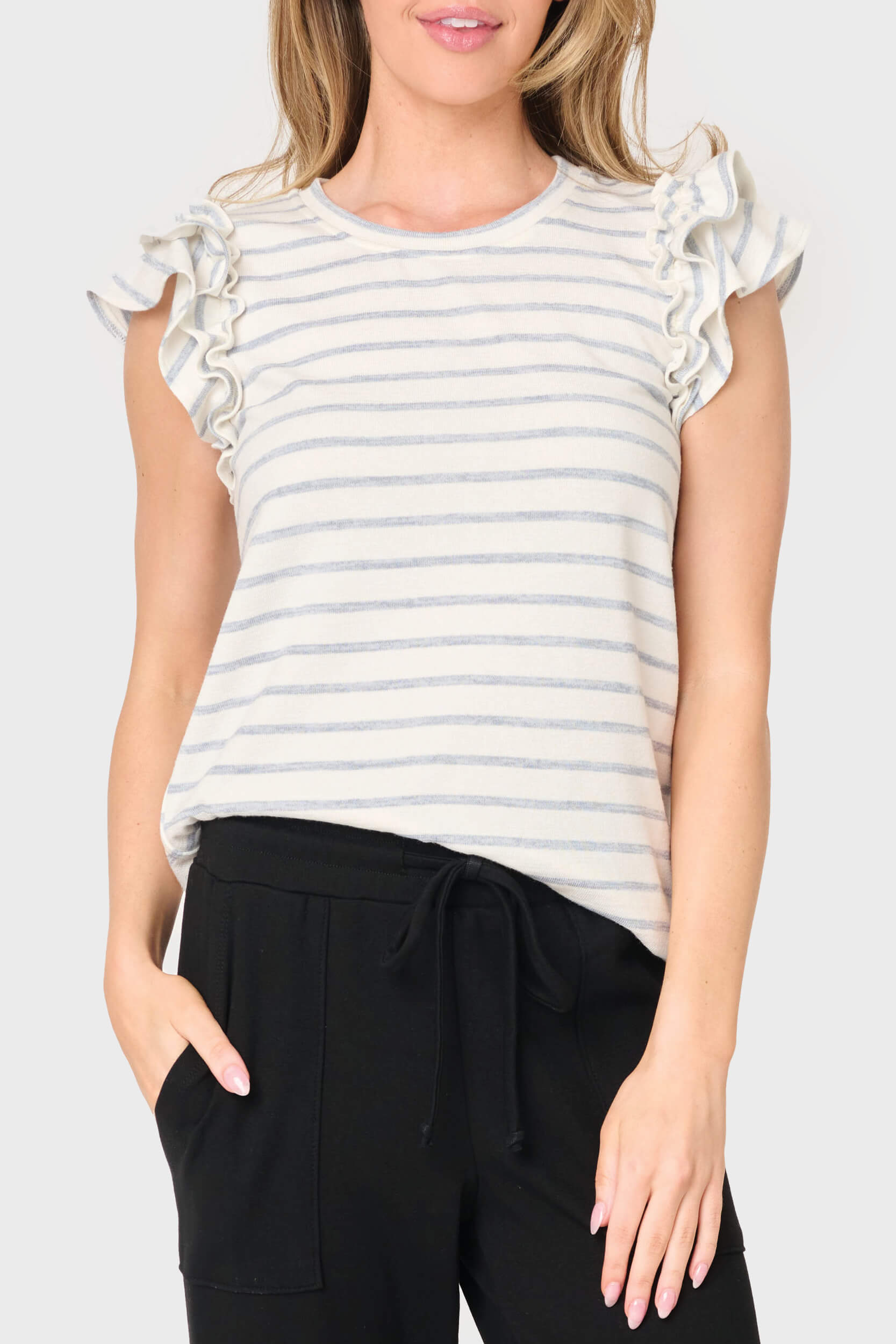 Butterfly Stripe Knit Top