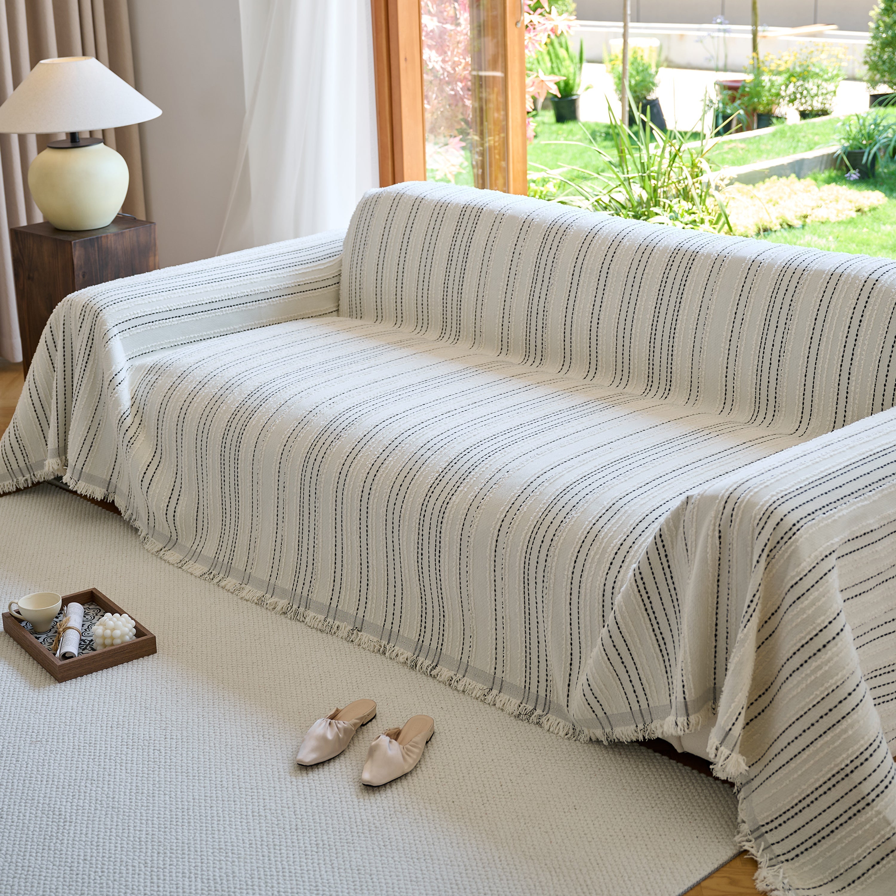 Vintage-inspired Striped Blankets For Couch Covers Luxury Couch Throw Cover With Timeless Elegance