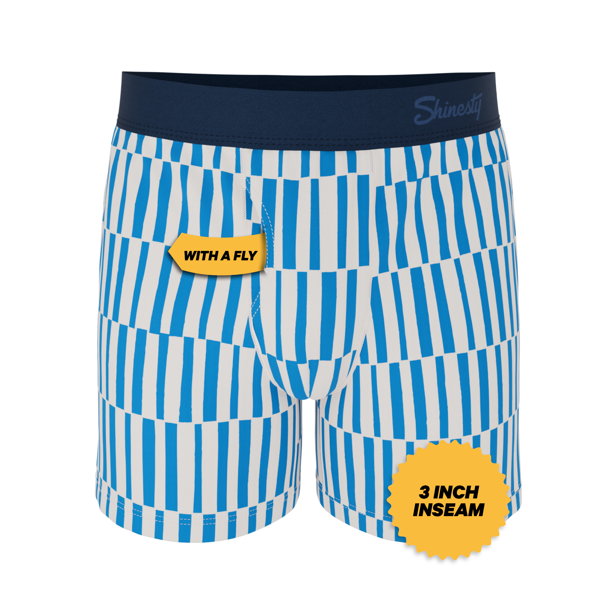The Hamptons | Blue Mosaic Stripe Boxers