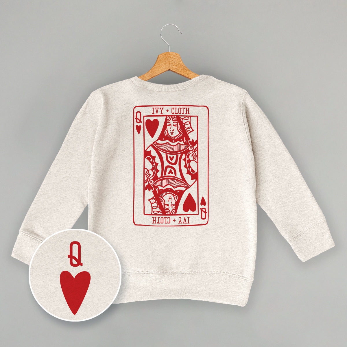 Kids Queen Of Hearts (Kids Back Print) T-Shirt or Sweatshirt