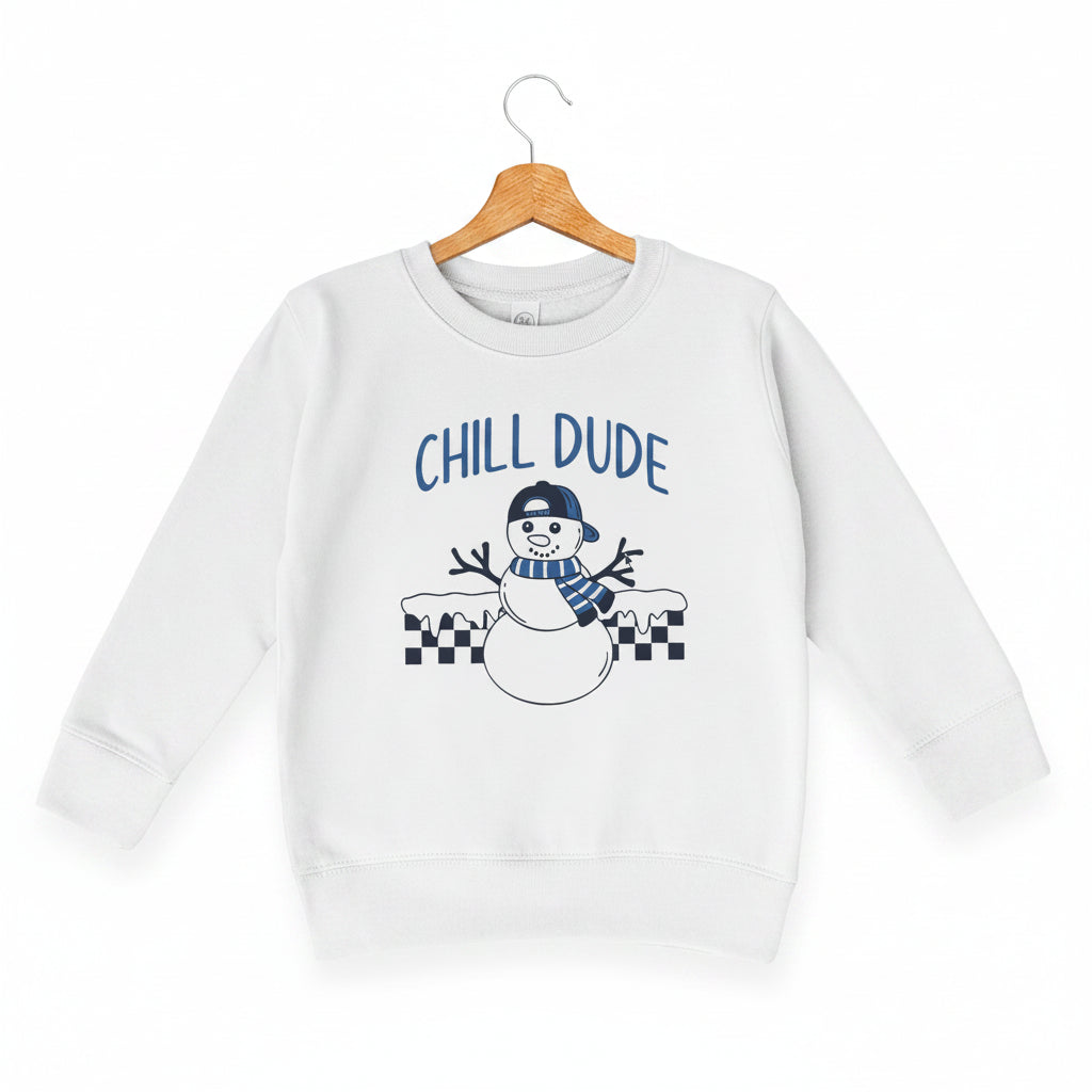 Kids Chill Dude Snowman Doodle T-Shirt or Sweatshirt