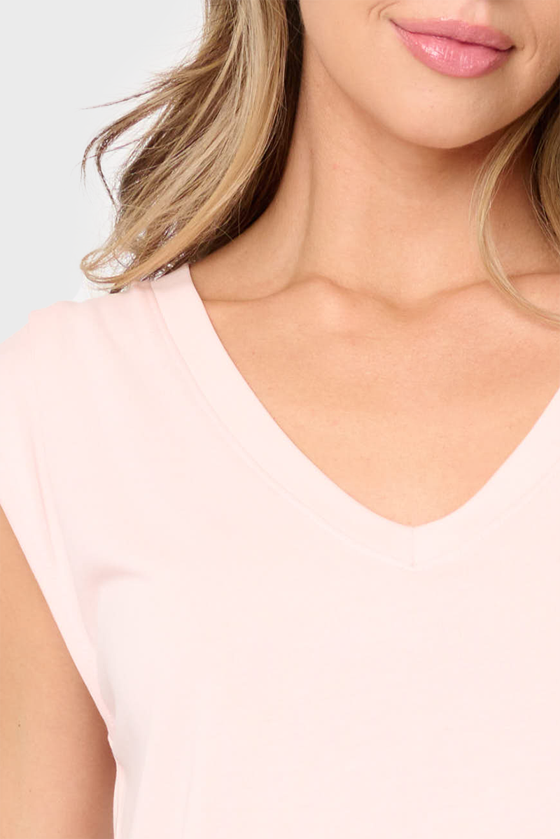 The Favorite Luxe Essentials V-neck Tee